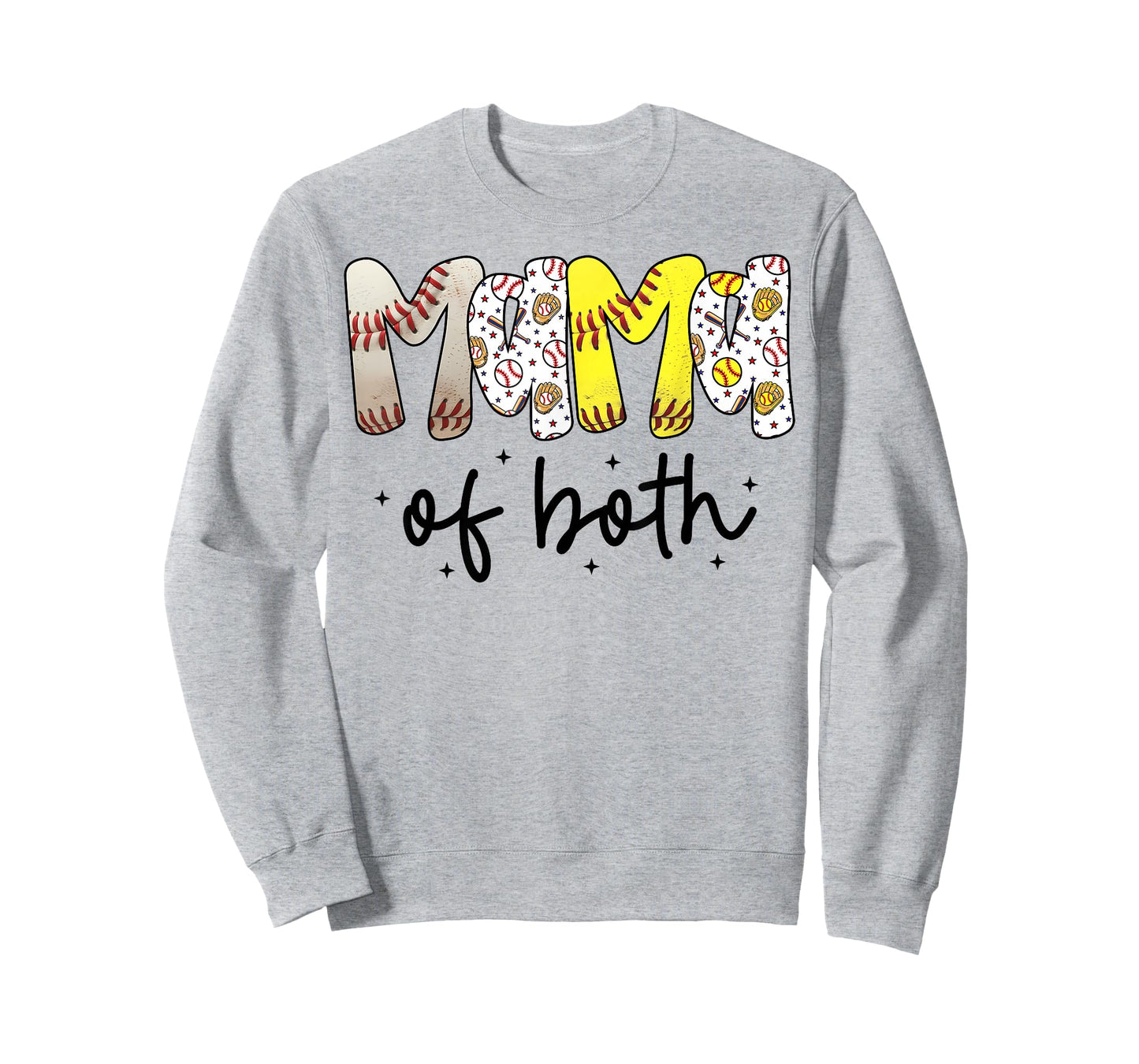 Mama of Both Baseball Softball Mom Women Mother's Day T-Shirt