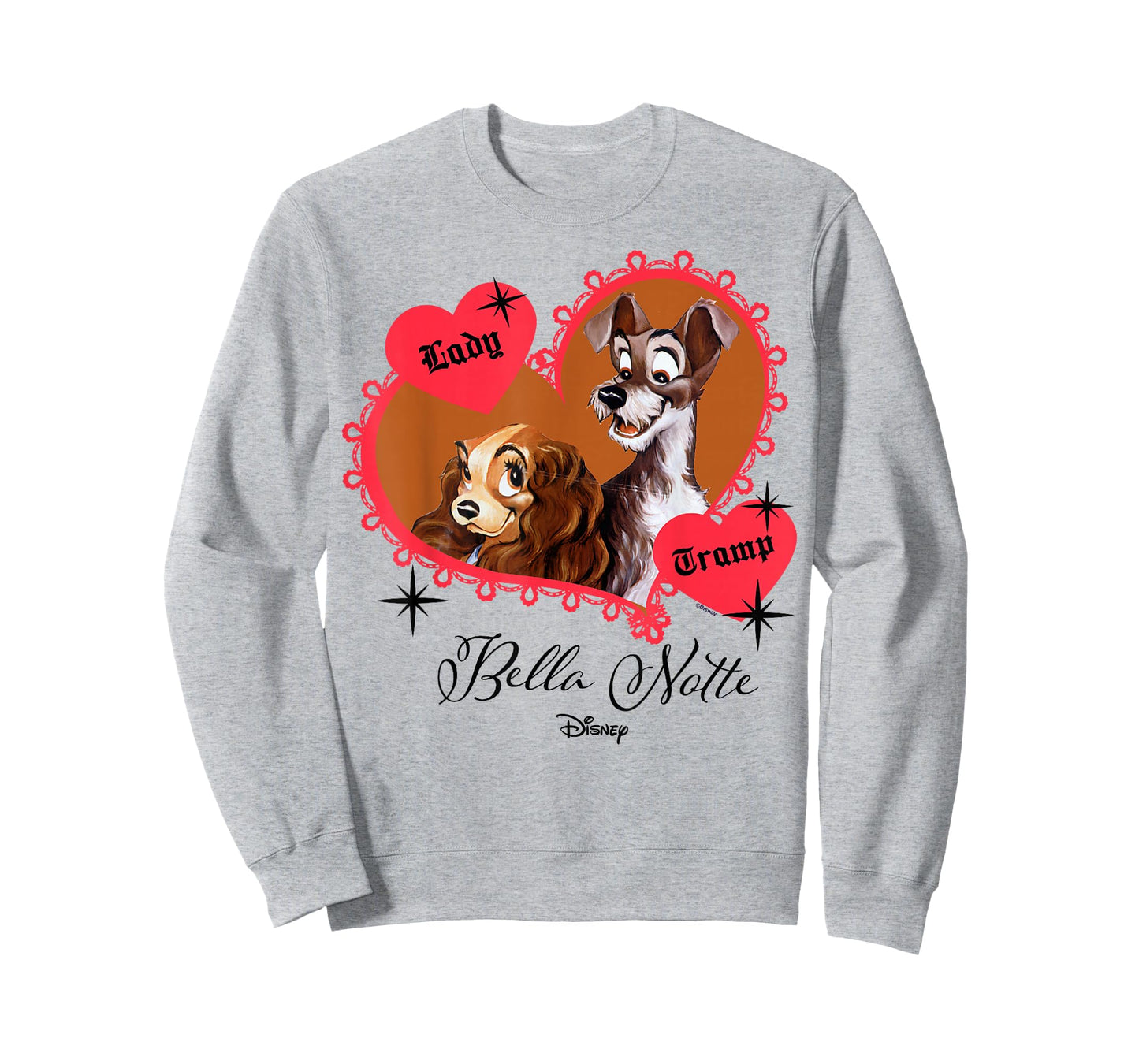 Disney Lady and The Tramp Heart Frame T-Shirt
