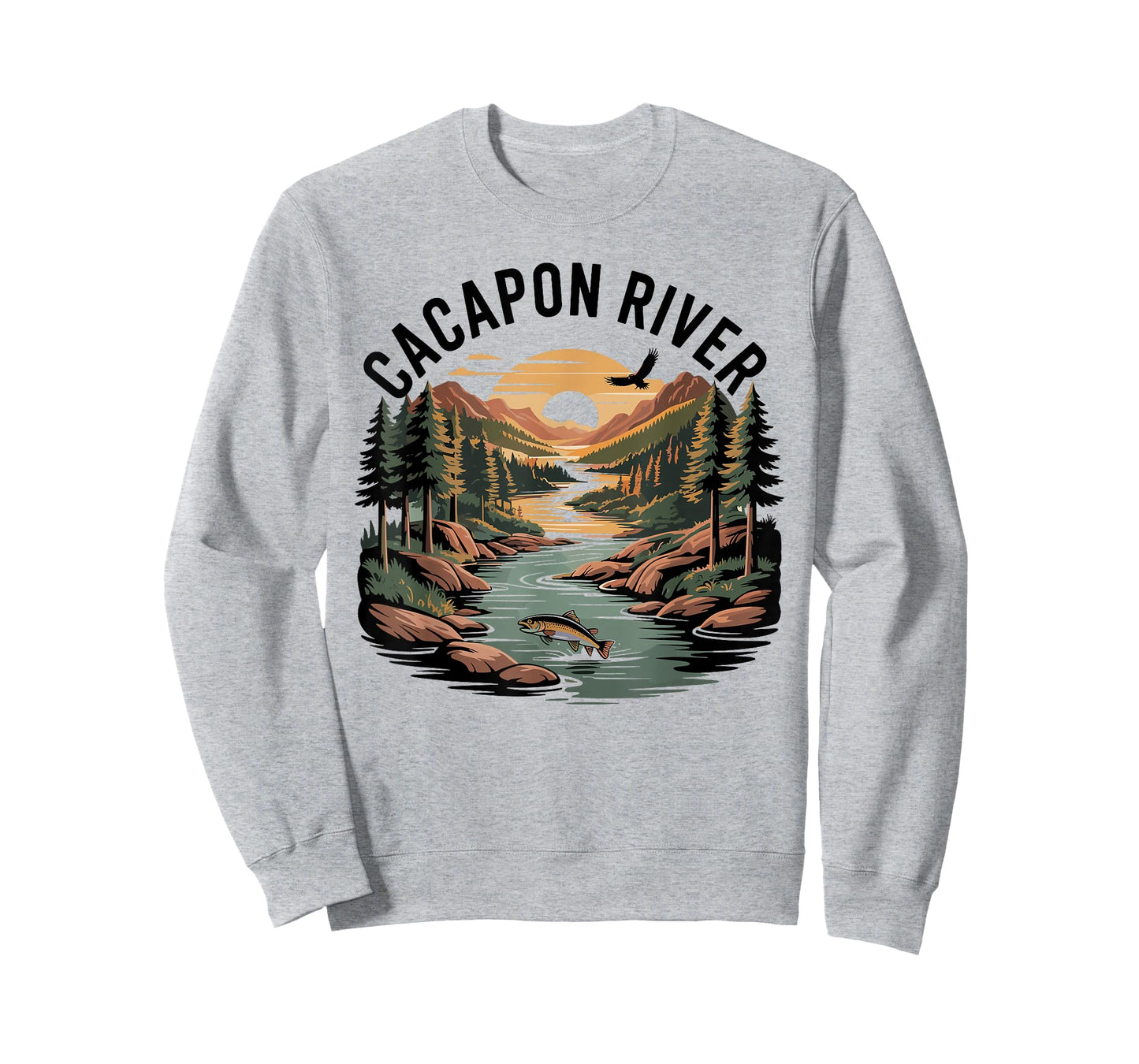 Cacapon River T-Shirt Retro Minimalist River Cacapon T-Shirt