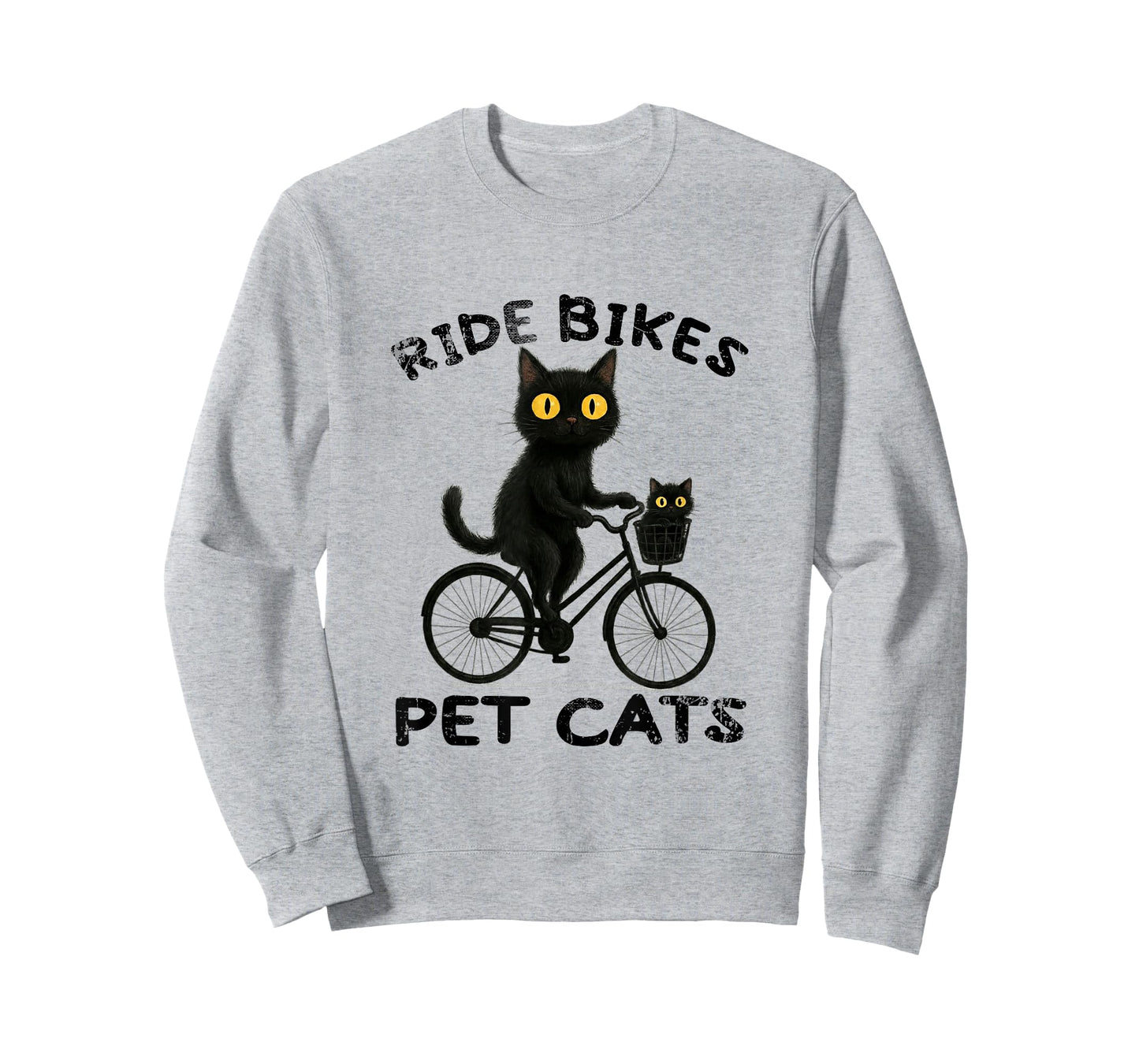 Ride Bikes Pet Cats Bicycle Cycling Biking Cat Lover T-Shirt