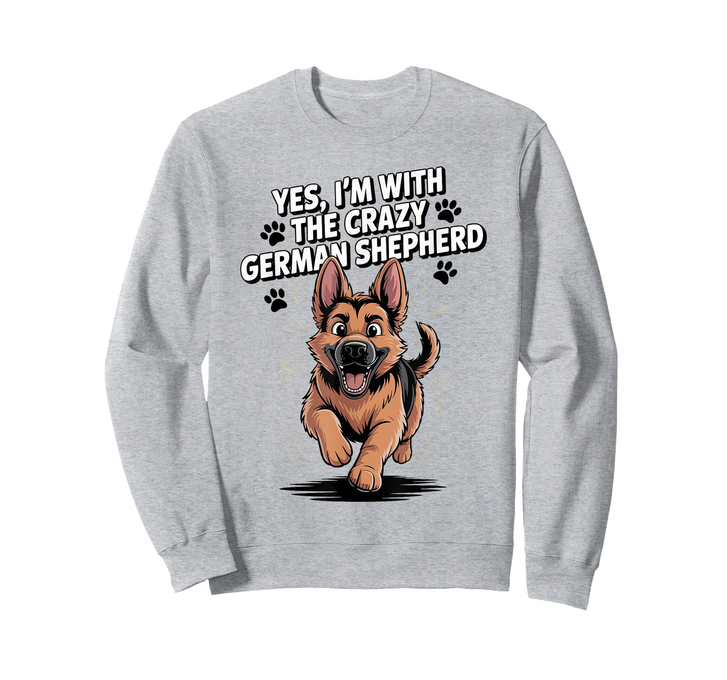 Cute Alsatian GSD Dog Yes I'm with The Crazy German Shepherd T-Shirt