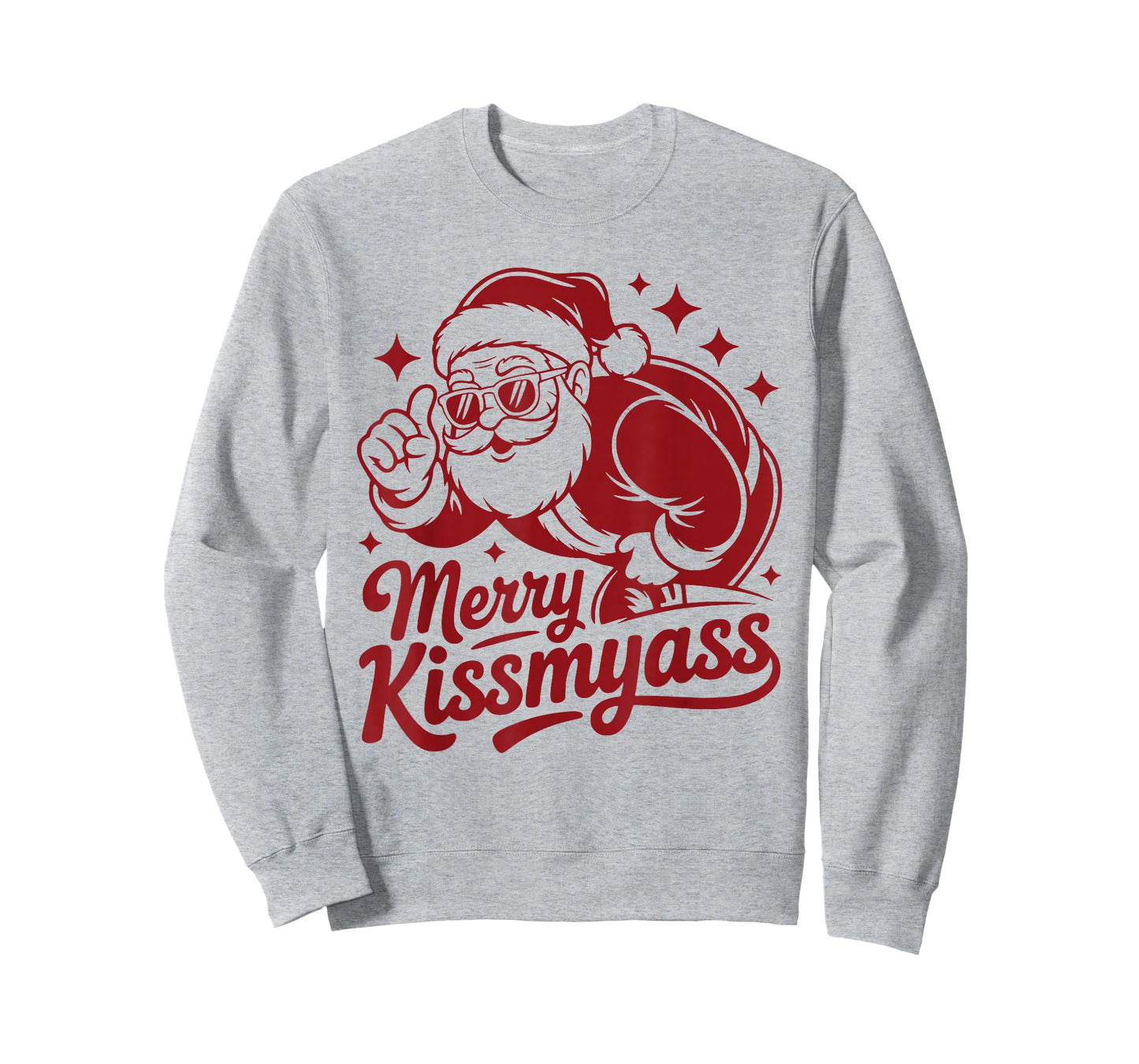 Funny Merry KissMyAss Christmas Funny Santa Claus T-Shirt