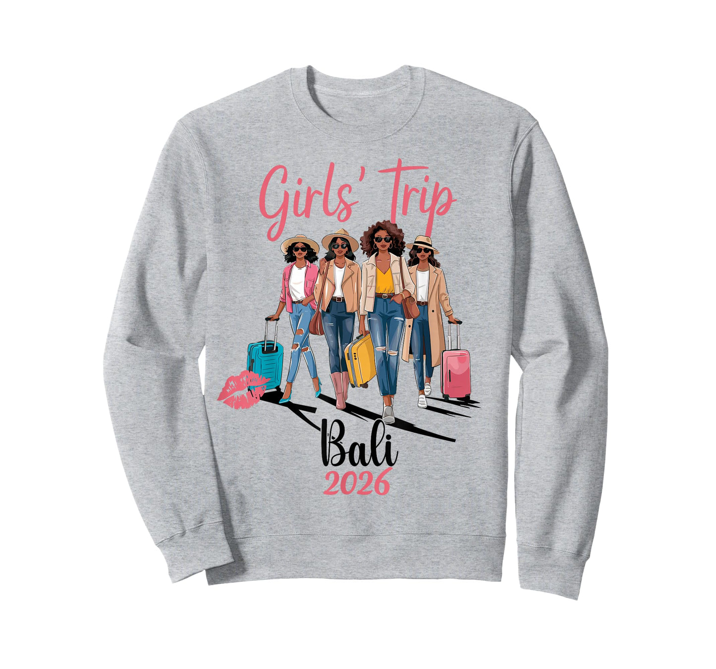 Black Girls Trip Bali 2026 Vacation Birthday Melanin Queen T-Shirt