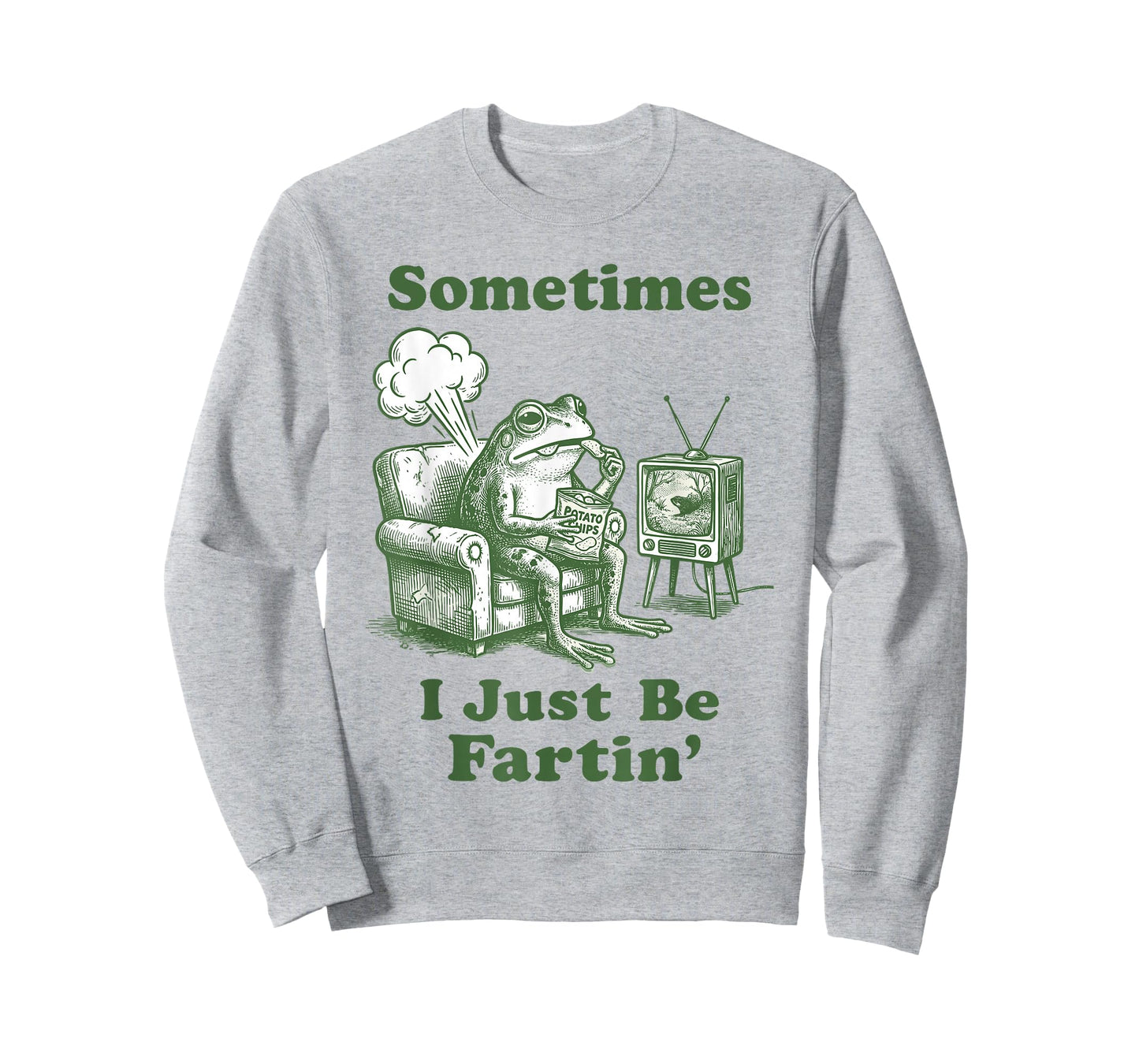Sometimes I Just Be Fartin Frog Funny Meme Retro Lazy Toad T-Shirt