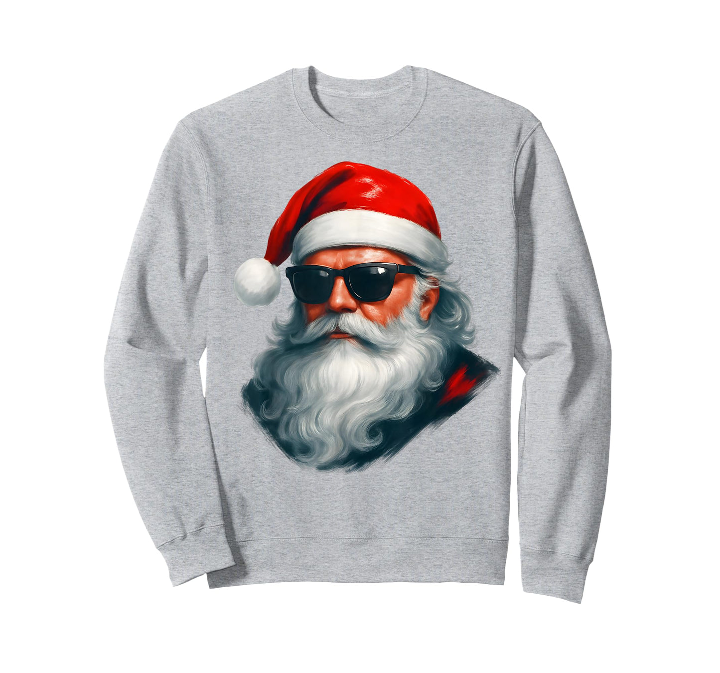 Santa Face Retro Sunglasses Funny Christmas Pajama Mens Boys T-Shirt