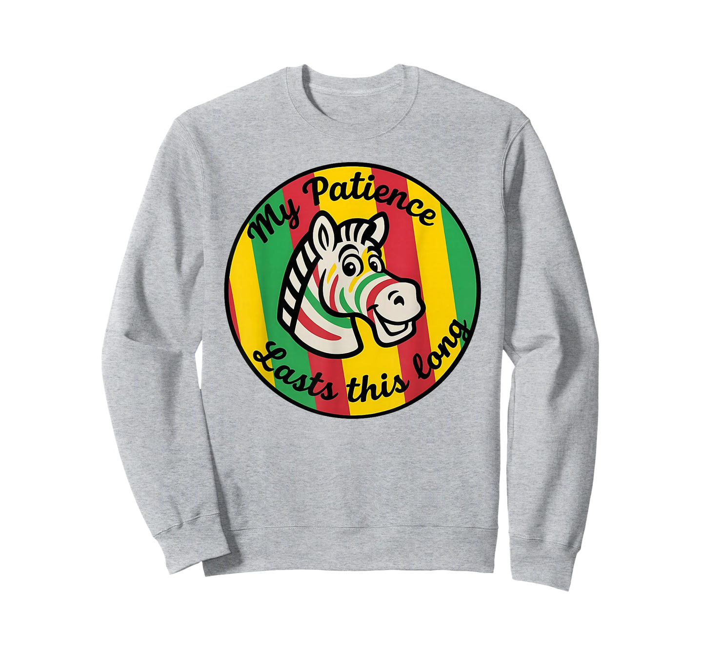 My Patience Lasts This Long Vibrant Retro Zebra Animal Lover T-Shirt
