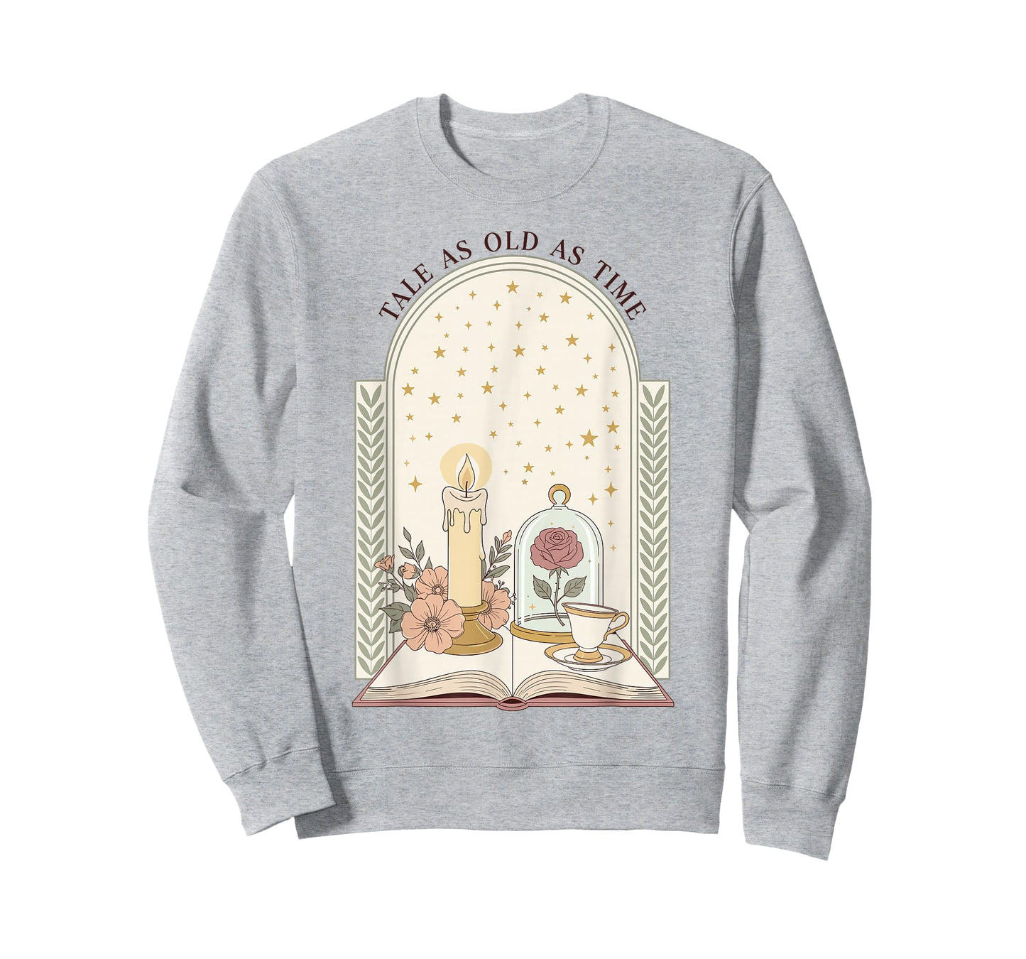 Tale As Old As Time Rose Candle and Book T-Shirt