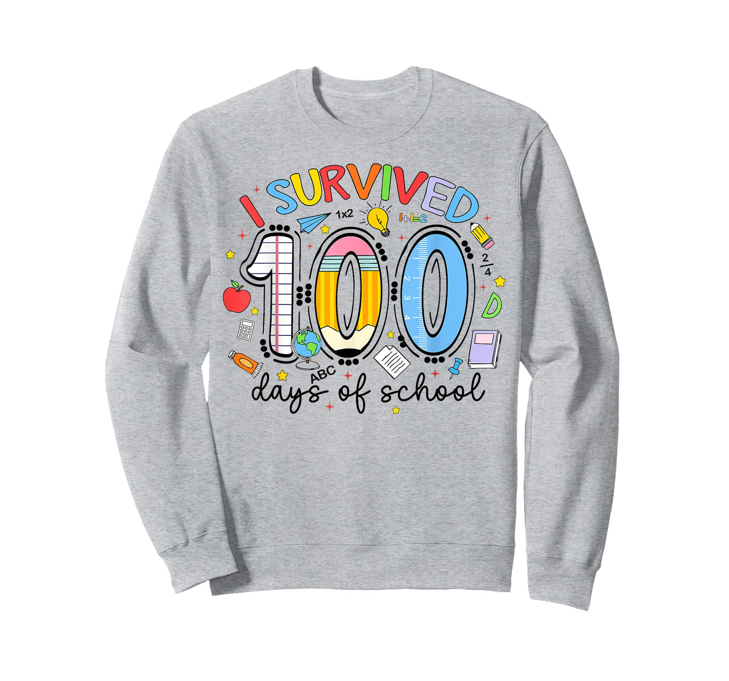 I Survived 100 Days of School 100th Day Teacher Student Kids T-Shirt