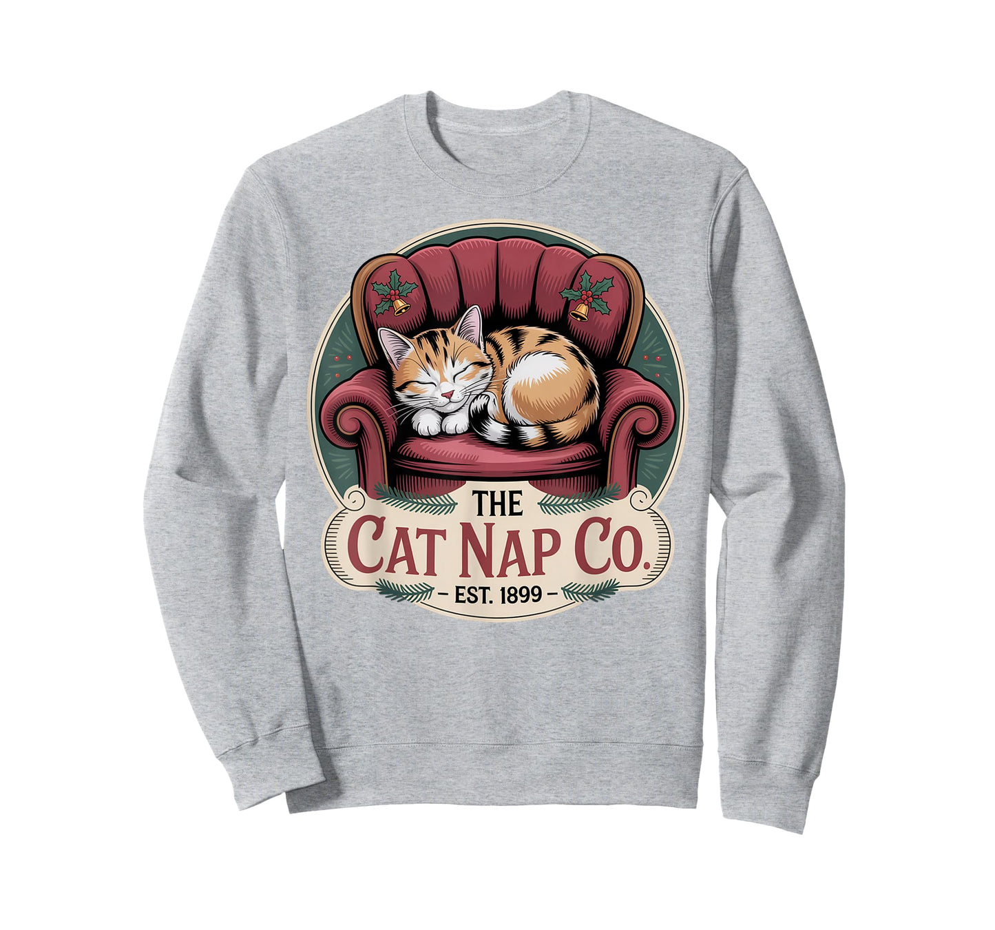 Retro Sleeping Cat Christmas – Cozy Vintage Holiday T-Shirt