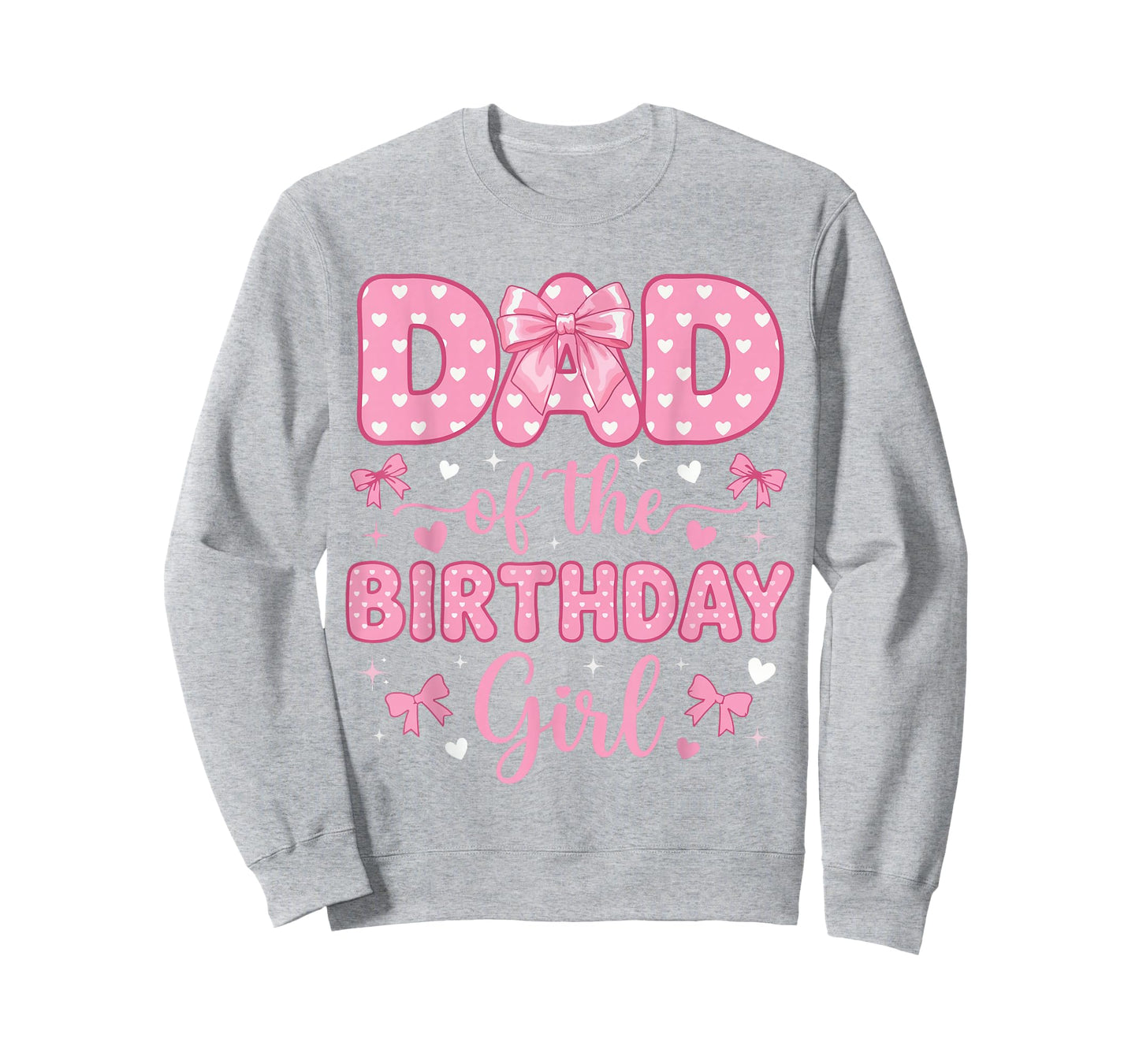 Dad of The Birthday Girl Coquette Bow Party Family Matching T-Shirt