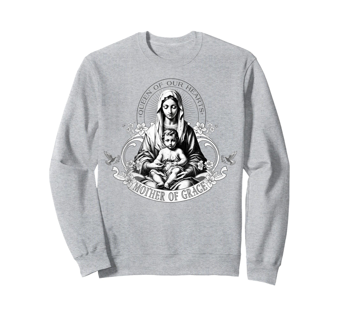 Religious Christian God Jesus Saint Mary Mother of Grace T-Shirt