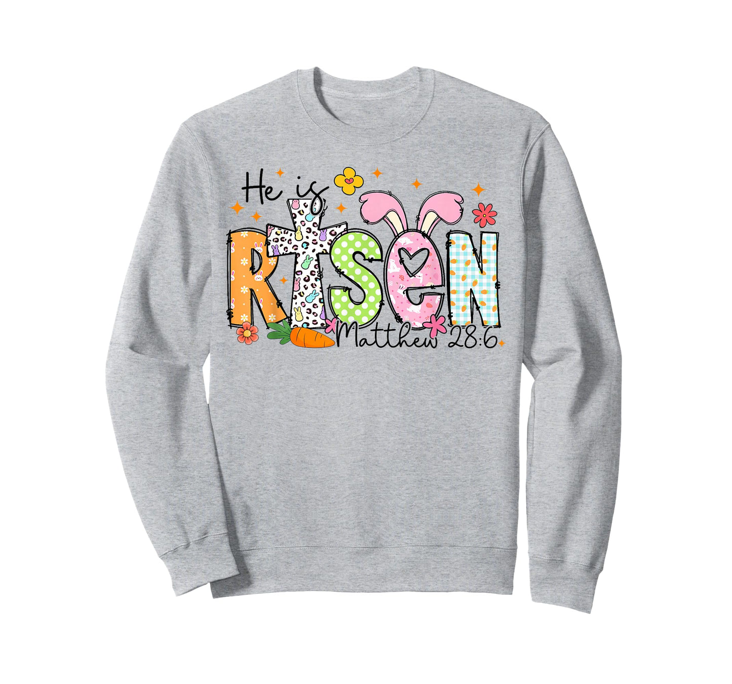 He is Risen Happy Easter Day Jesus Christian Girl Women Kid T-Shirt