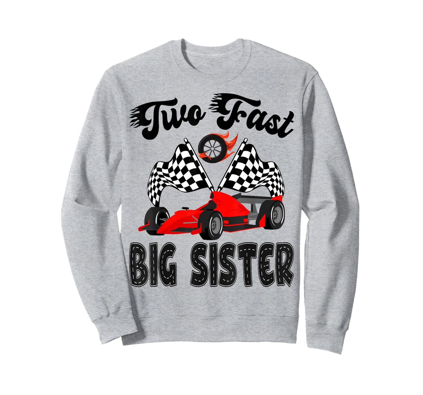 Two Fast Big Sister of The Birthday Boy Racing Car Party T-Shirt