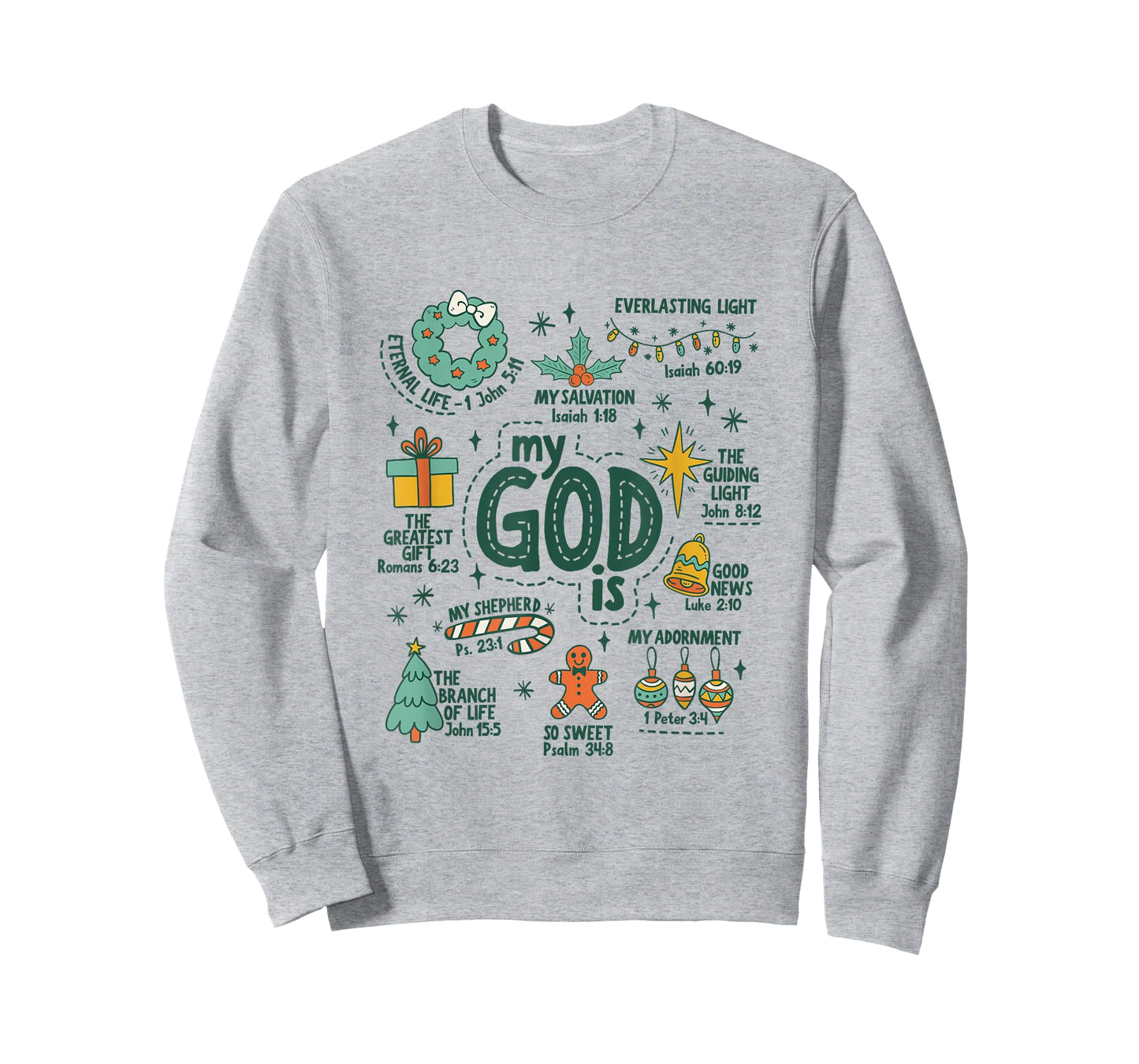 My God is Christmas Jesus is The Reason Faith Christian Xmas T-Shirt