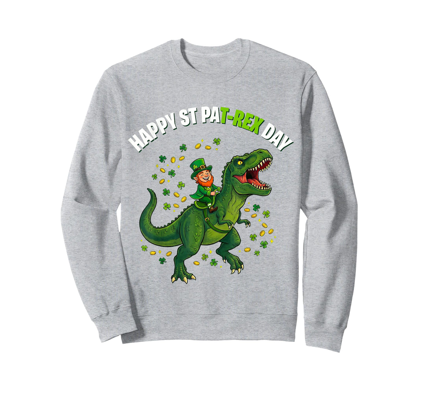 Dino St Patricks Day Kids Saint Patricks Boys Leprechaun T-Shirt