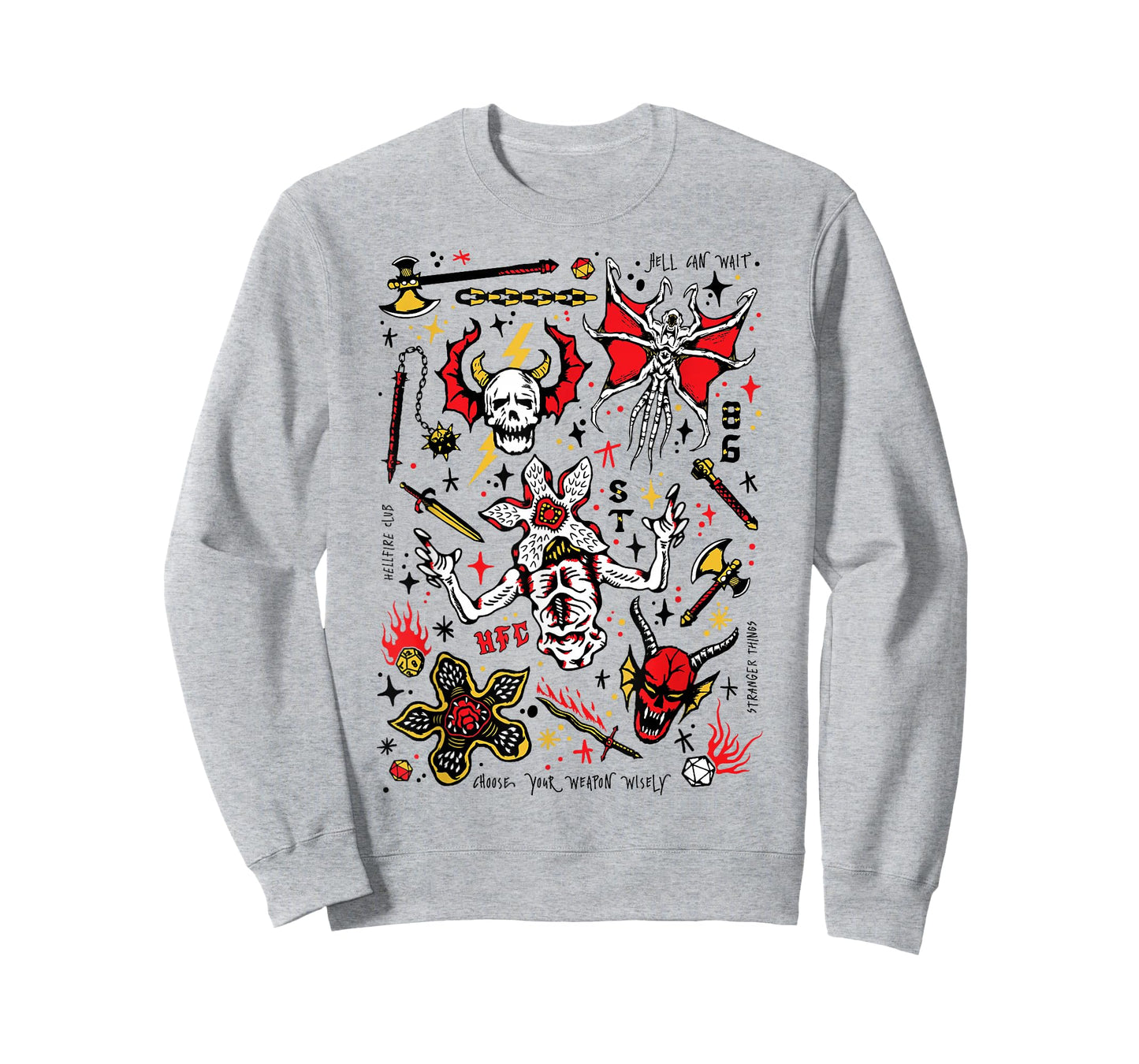 Stranger Things Hellfire Club Demobat Skull T-Shirt