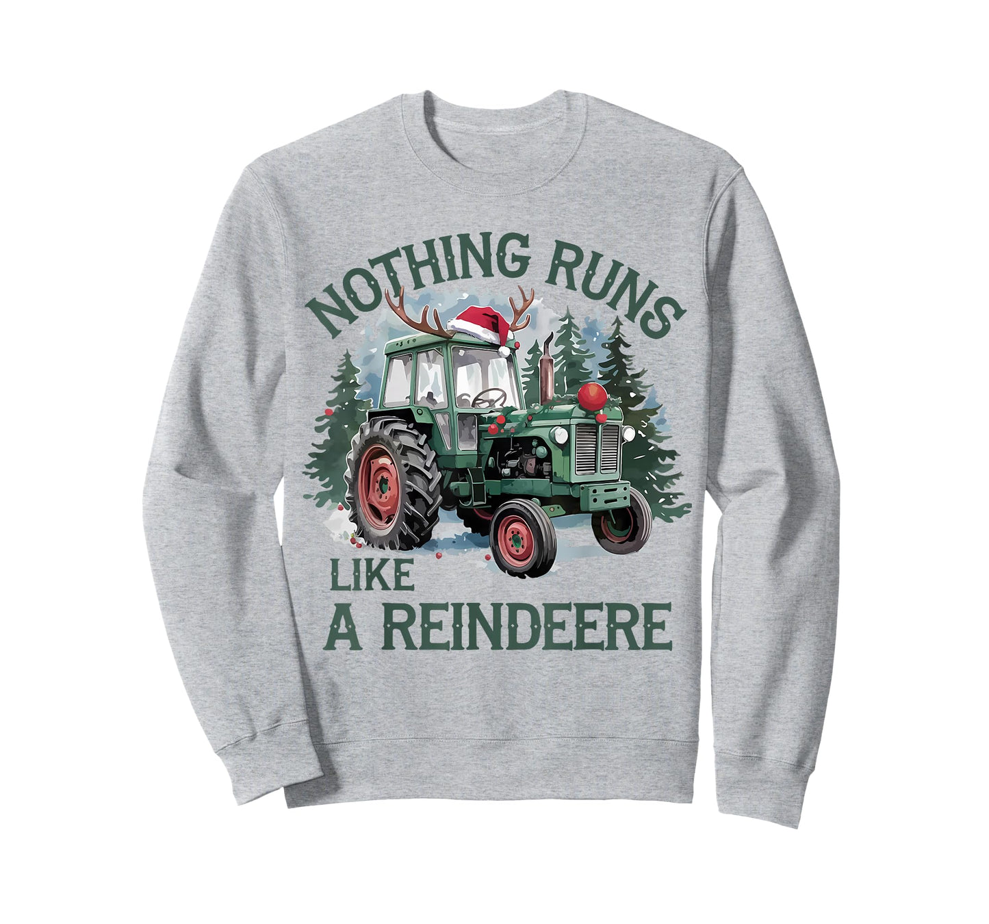 Nothing Runs Like A Reindeer Christmas Tractor Farmhouse T-Shirt