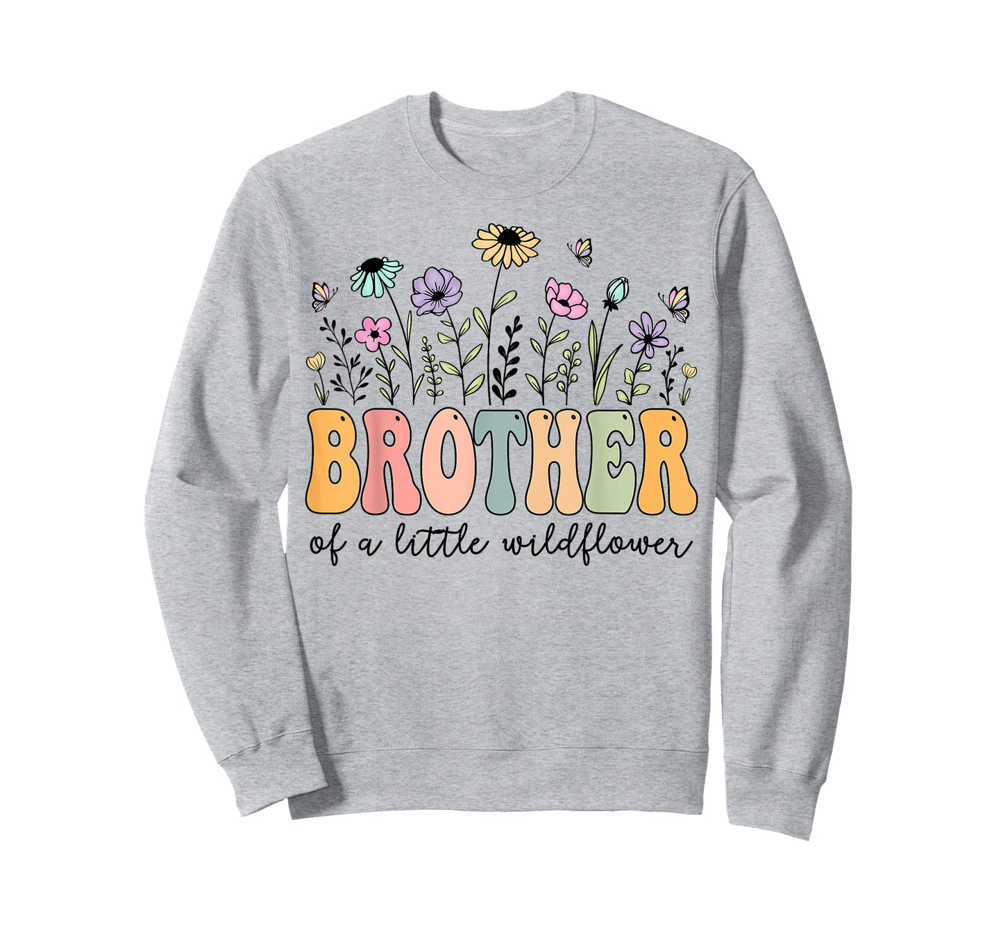 Brother of The Little Wildflower Birthday Girl Party T-Shirt