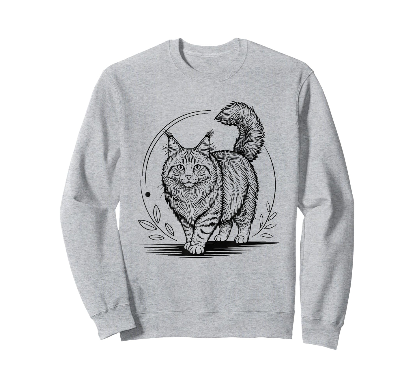 Line Art Norwegian Forest Cat Minimalist Wegies T-Shirt