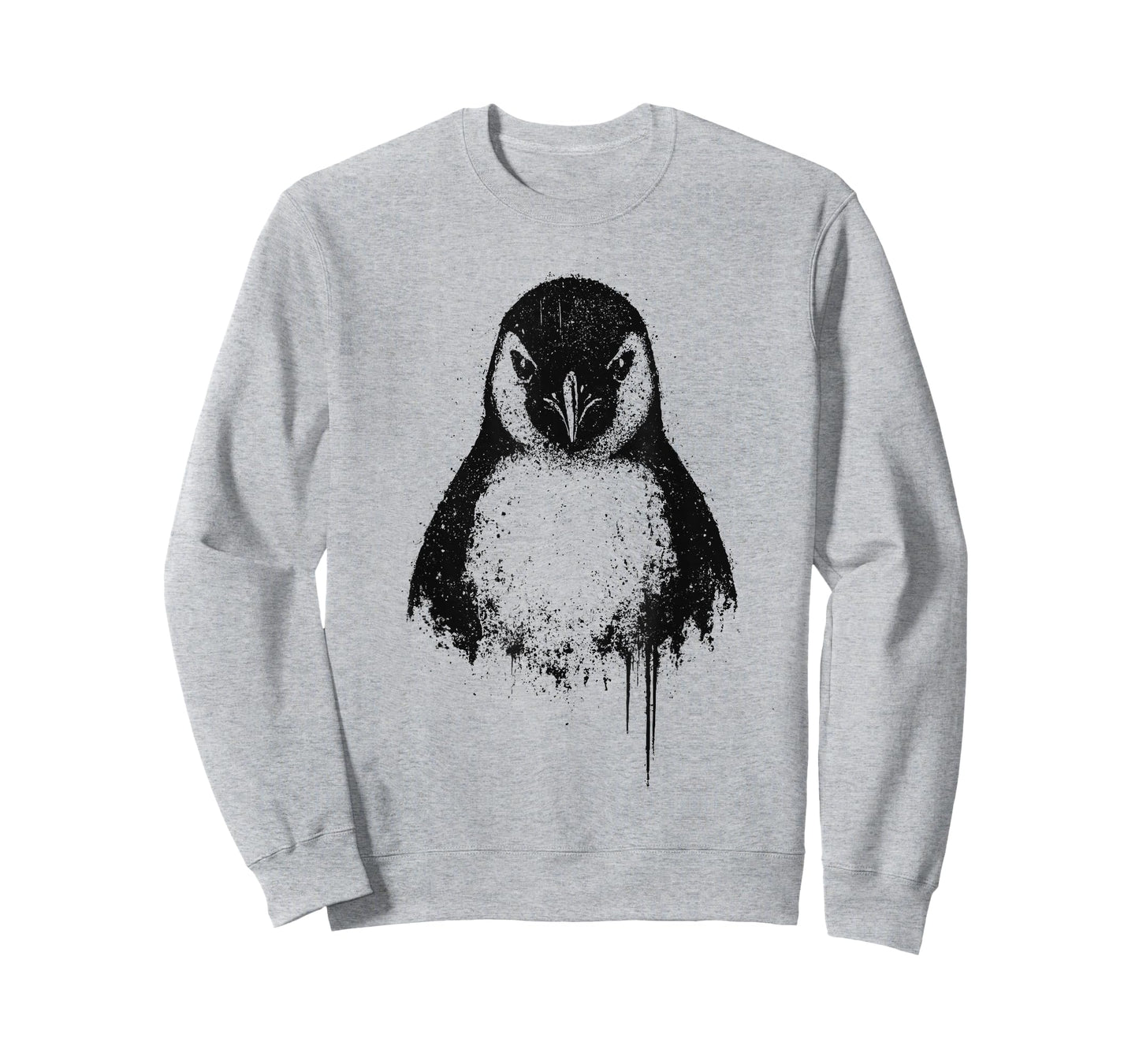 Penguin Ink Art Grunge Aesthetic Arctic Wildlife Portrait T-Shirt