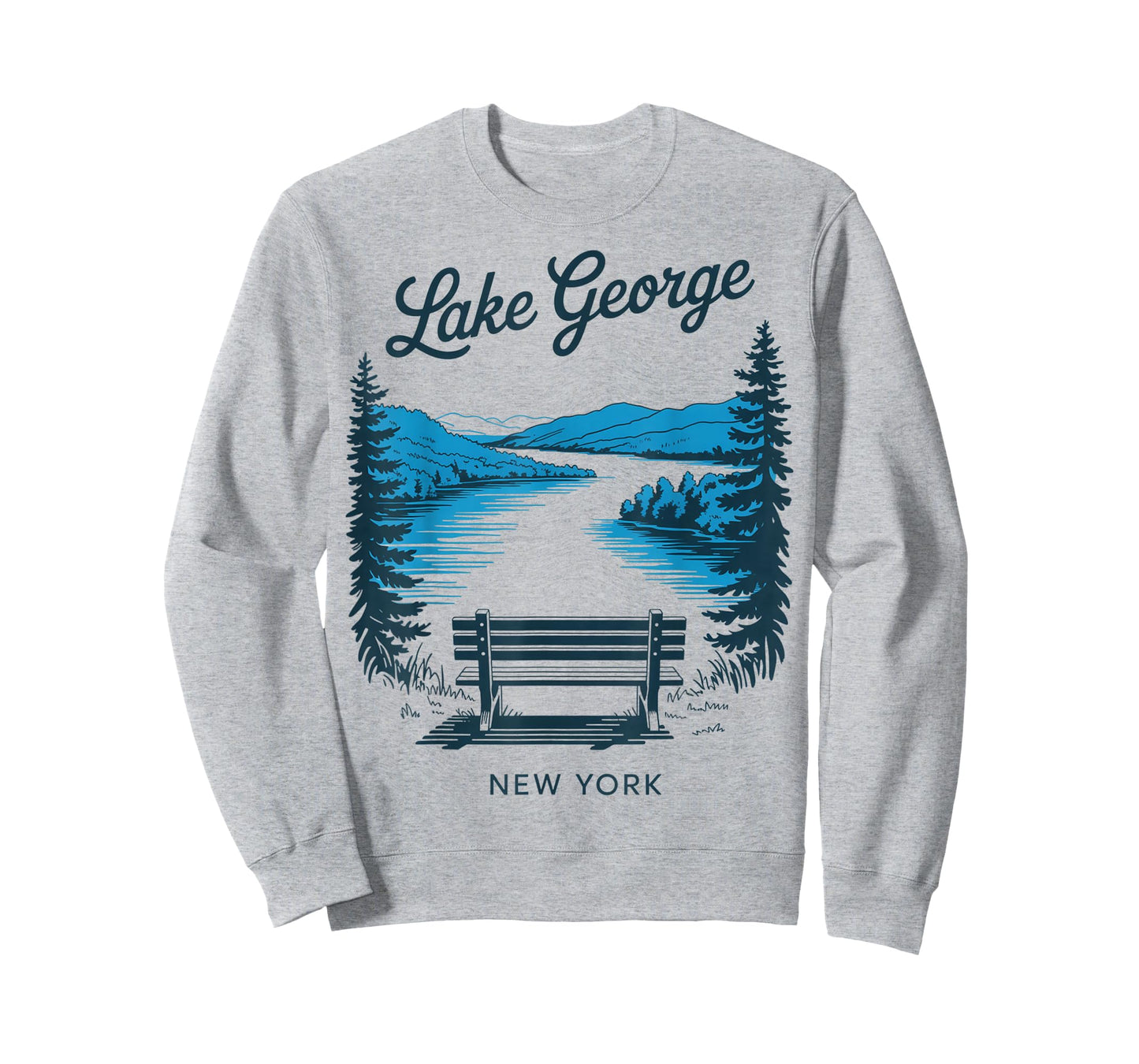 Lake George Vintage Travel Scenic View T-Shirt