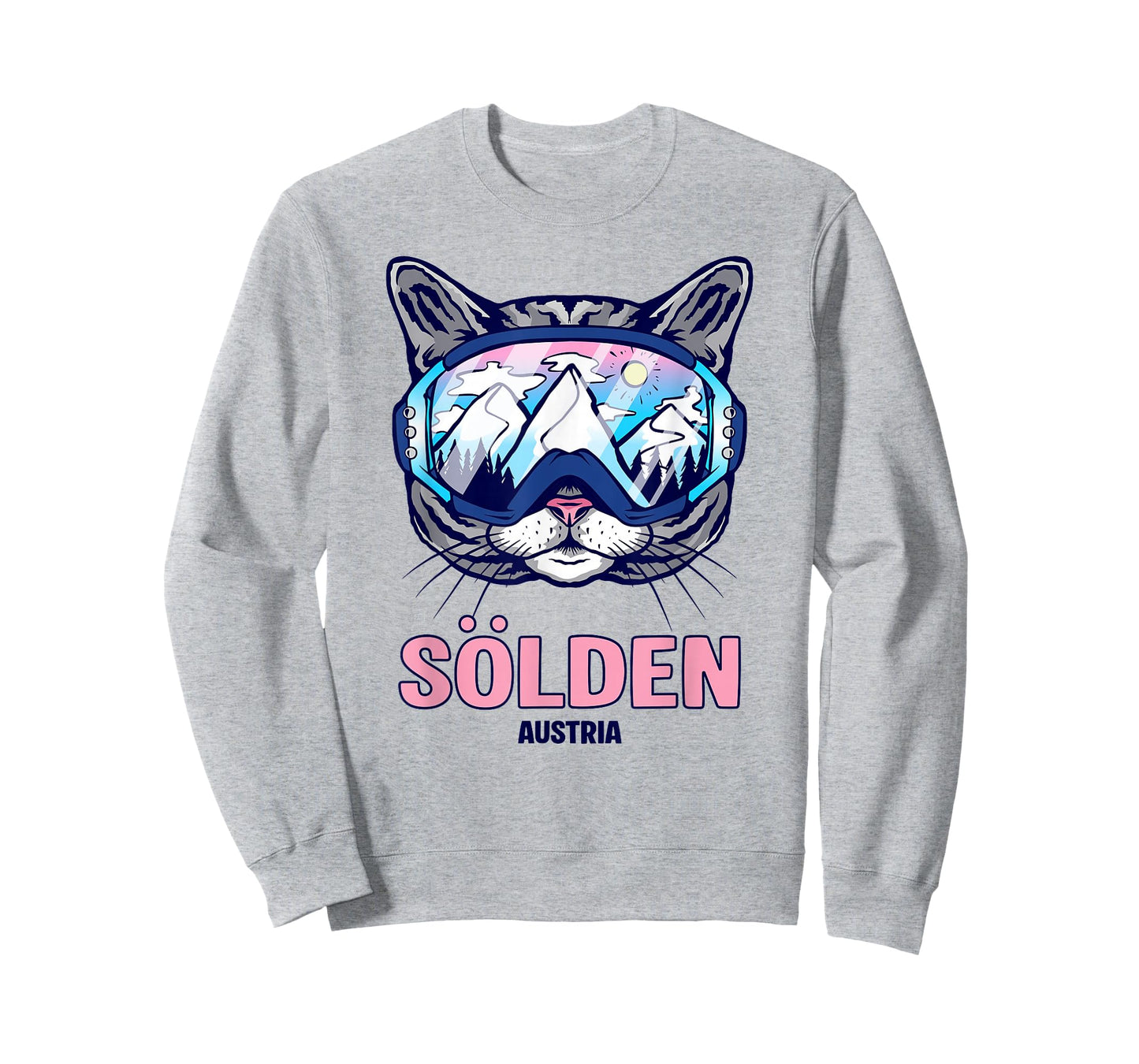 Cat Ski Goggles Mountain Panorama Sölden T-Shirt