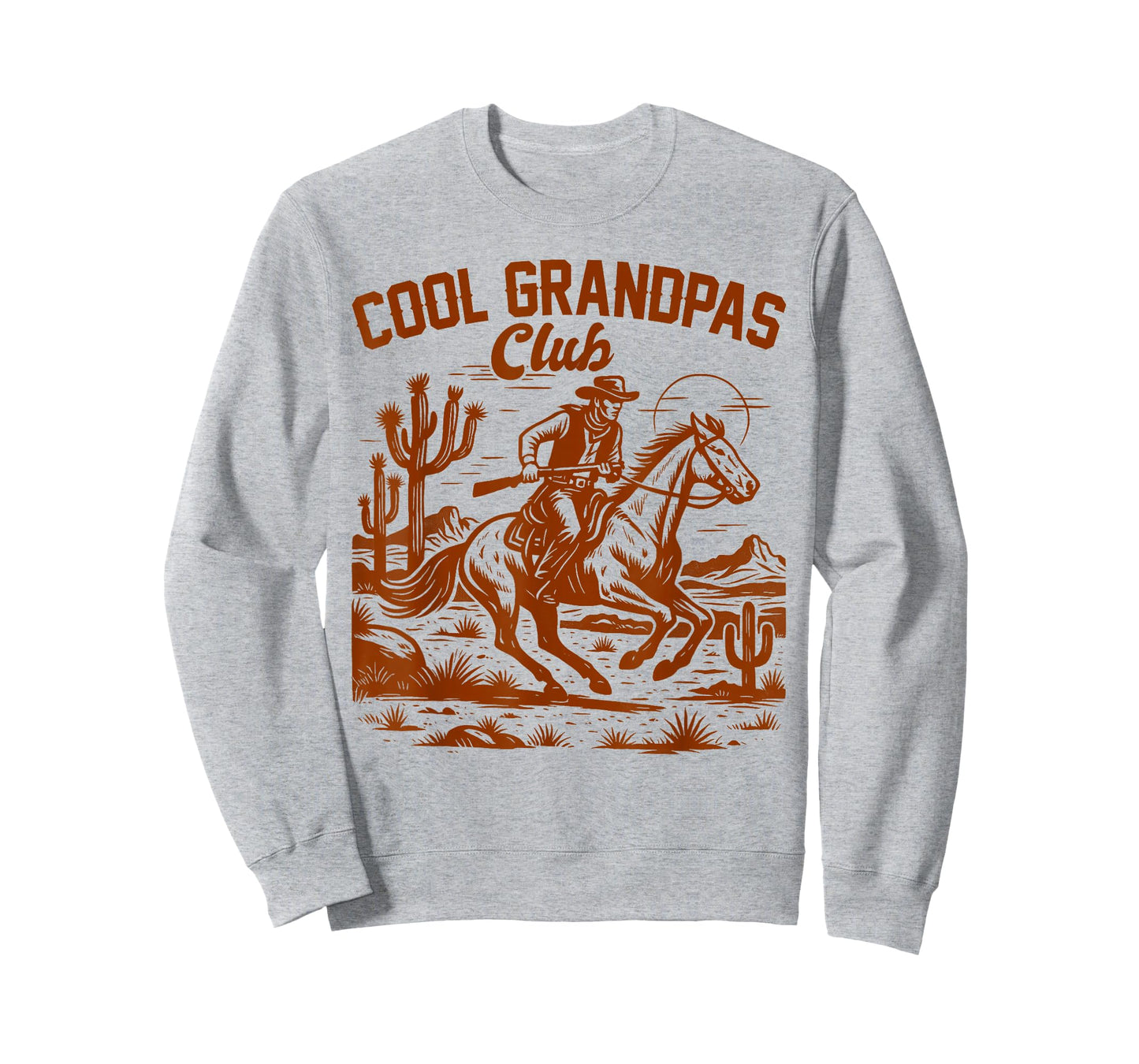 Western Wild West Cowboys Grandpa Papa Cool Grandpas Club T-Shirt