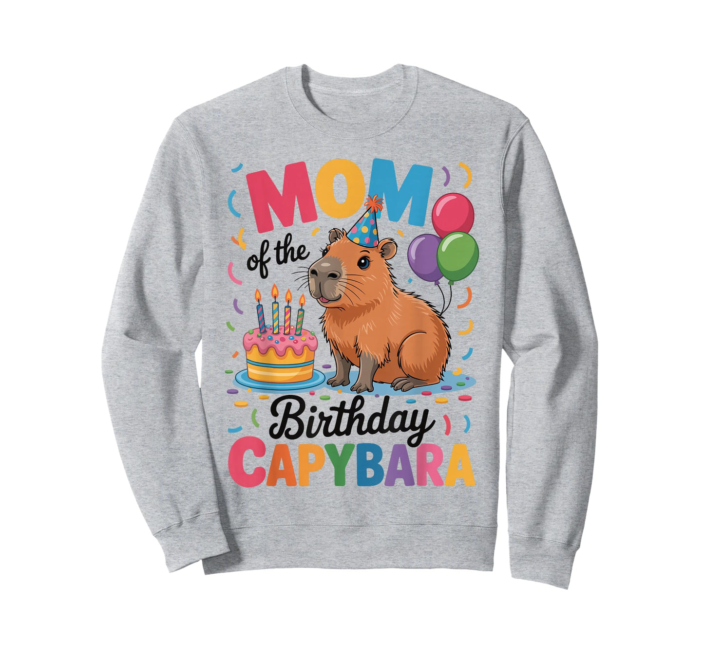 Mom of The Birthday Capybara Birthday Party Family Matching T-Shirt