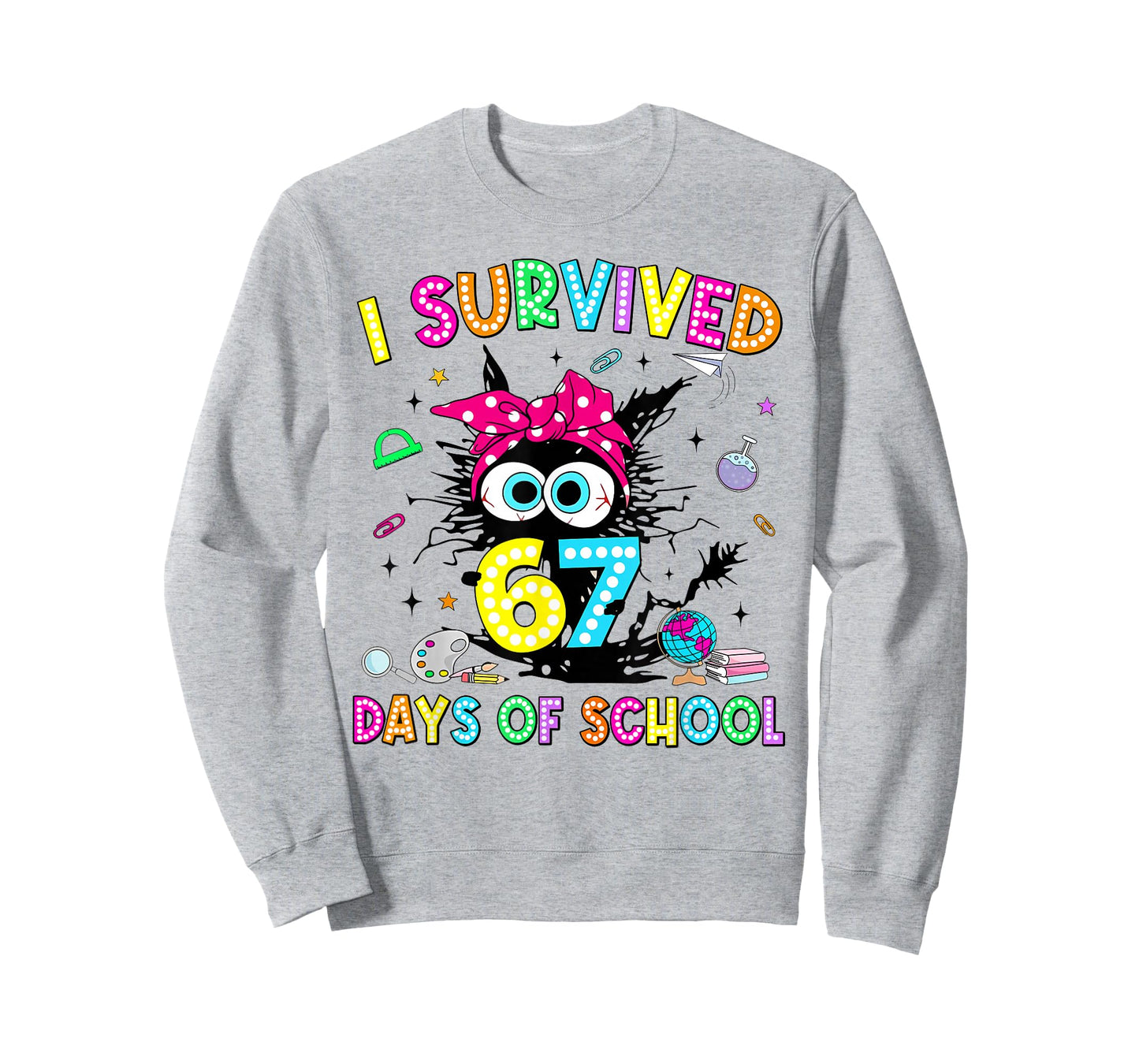 Survived 67 Days of School Six Seven Meme Teachers Boy Girl T-Shirt