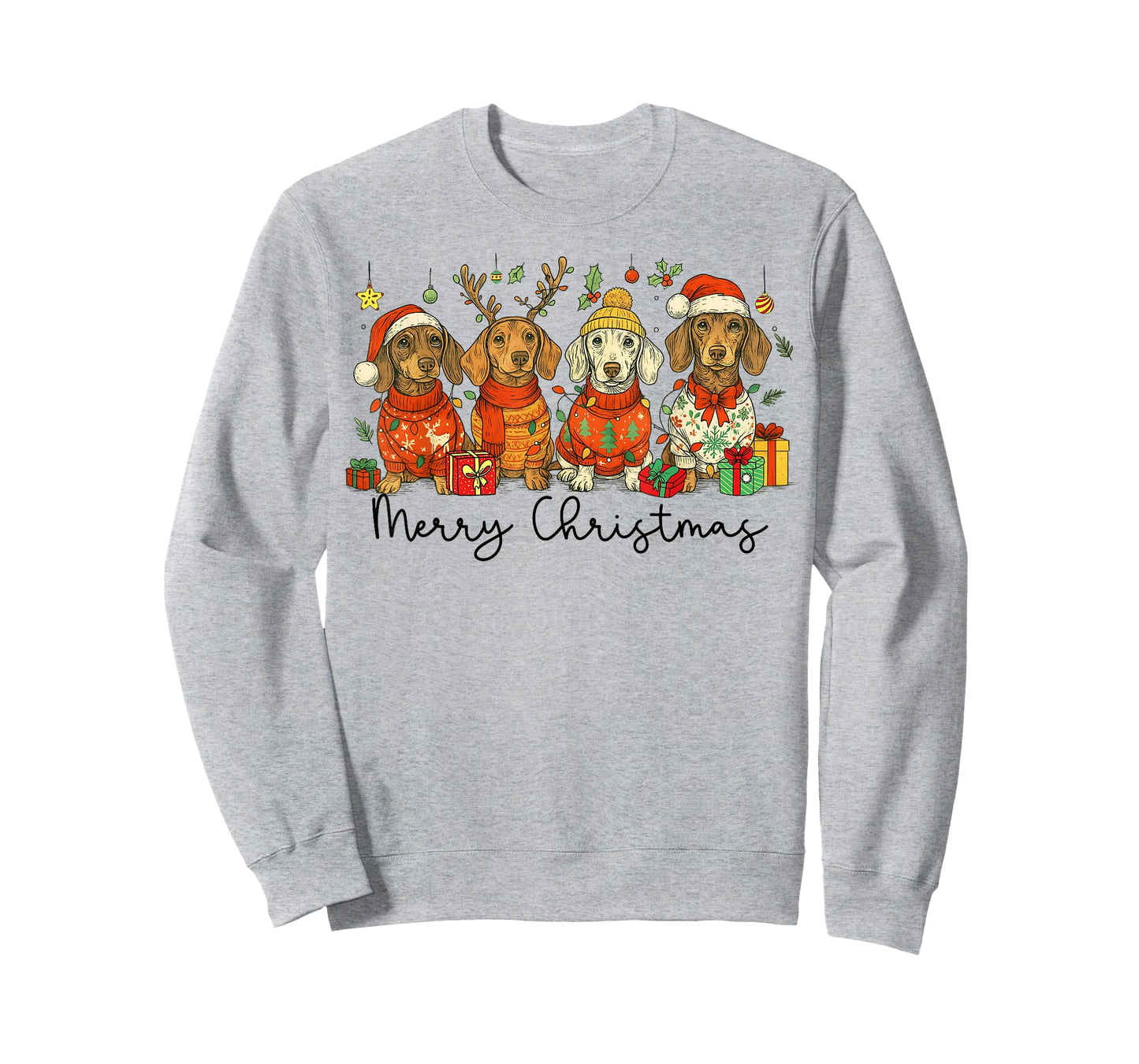 Merry Christmas Funny Dachshund Weenie Dog Lover Cute T-Shirt