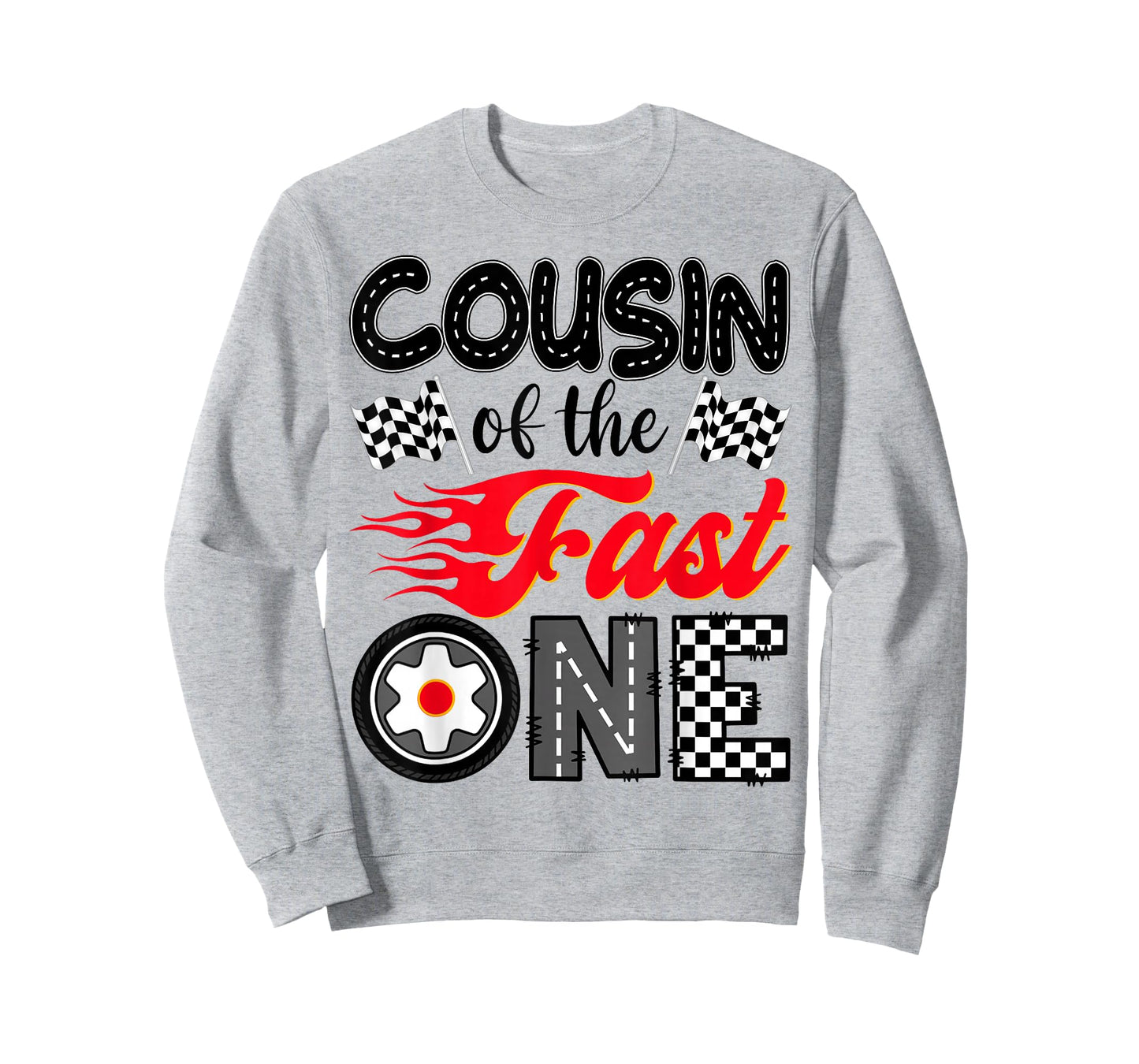 Cousin of The Fast One 1st Birthday Racing Car Family T-Shirt