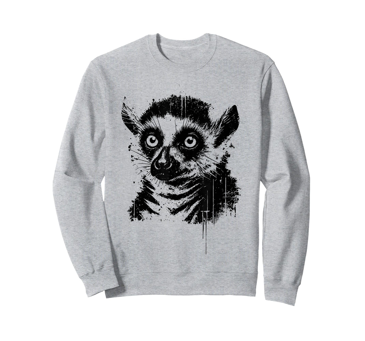 Lemur Ink Art Jungle Madagascar Wildlife Portrait Grunge T-Shirt