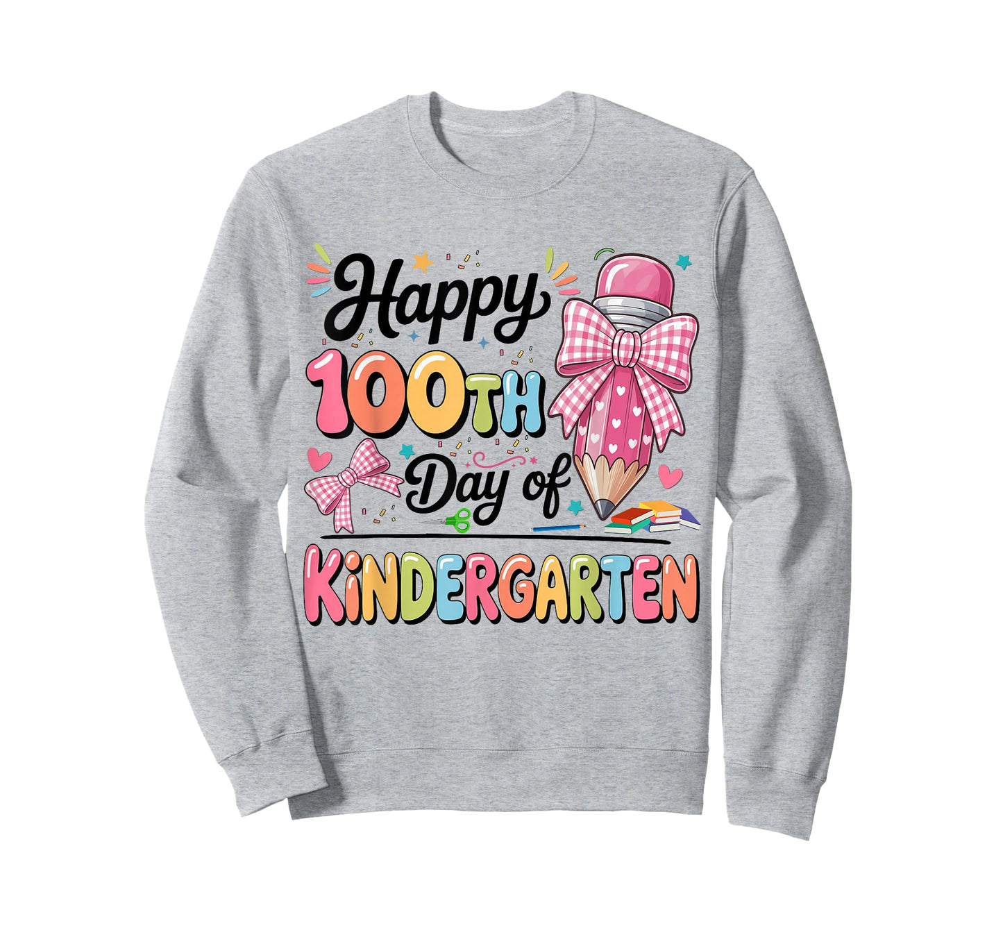 Happy 100 Days of School Kindergarten Teacher Girls Kids T-Shirt