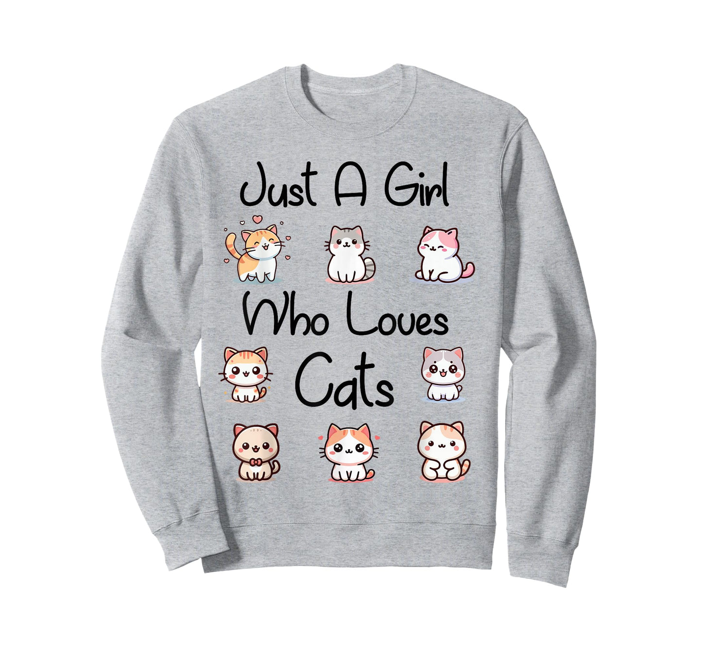 Toddler Just A Girl Who Loves Cats Women Kids Cute Kitty Cat T-Shirt