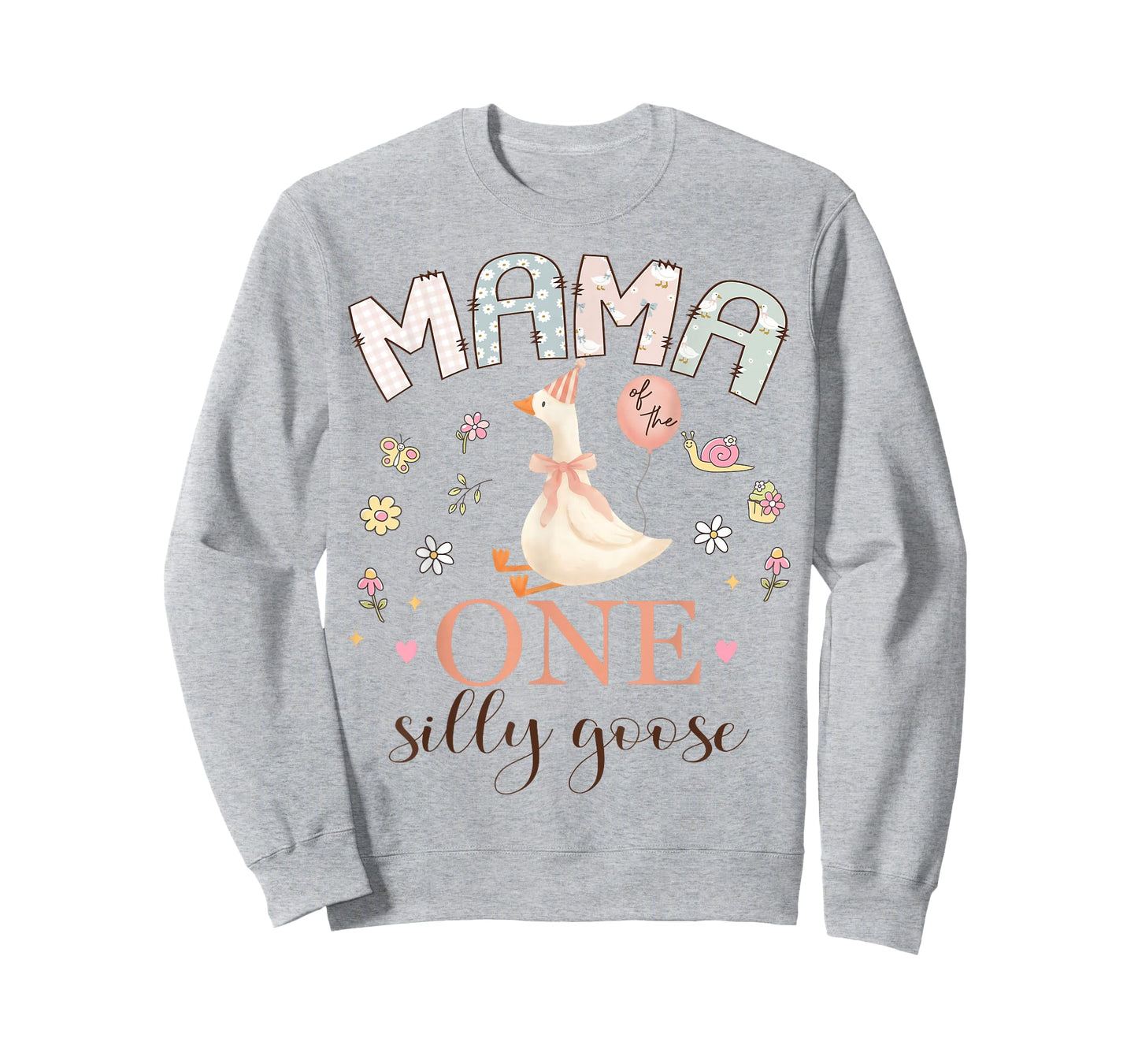Mama of The One Silly Goose 1st Birthday Girl Matching T-Shirt