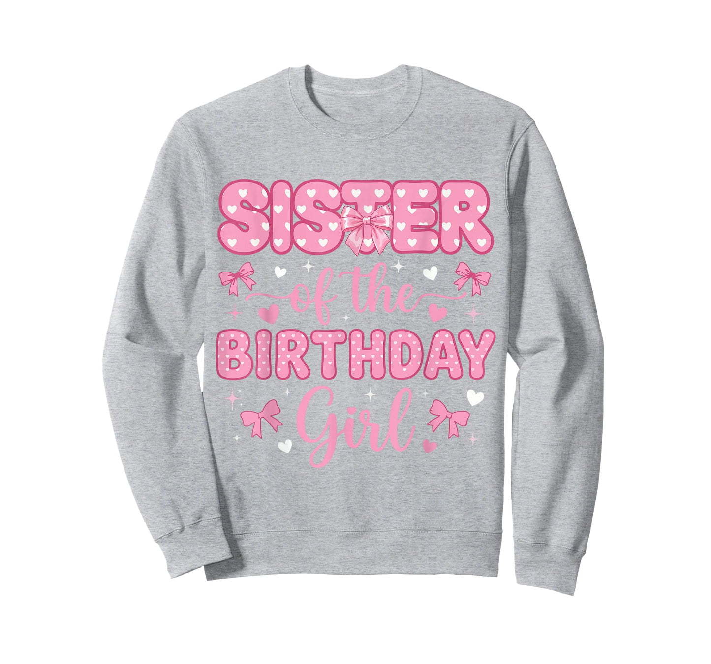 Sister of Birthday Girl Coquette Bow Party Family Matching T-Shirt