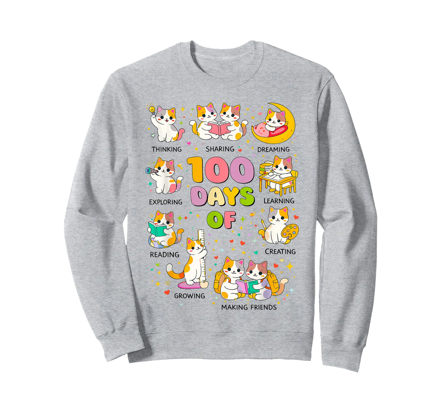 100 Days of School Smarter Cute Cats Kitten Teacher Bookish T-Shirt