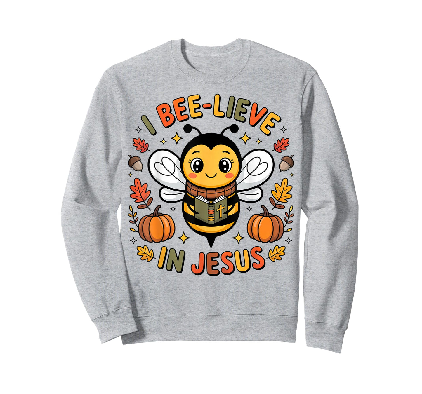 I Bee-Lieve in Jesus Fall Christian Thanksgiving Squad Kids T-Shirt