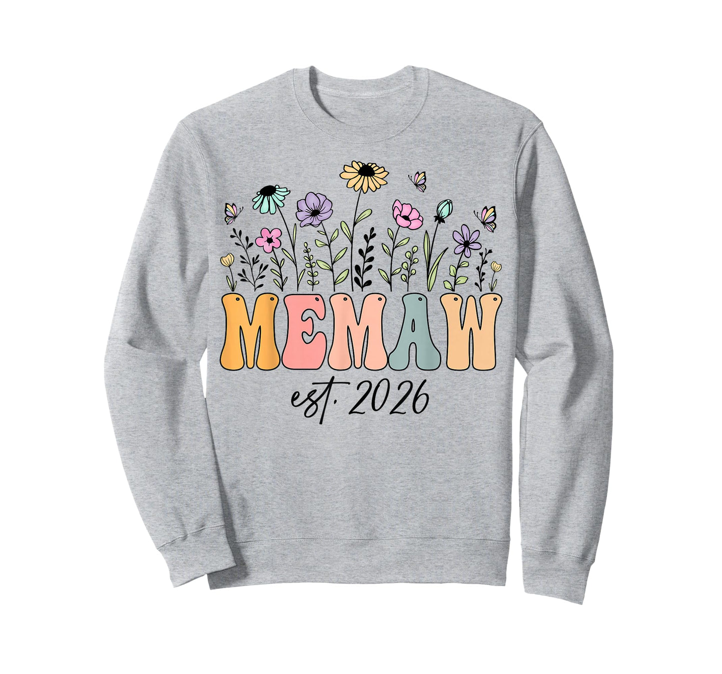 Memaw Est. 2026 Wildflower Promoted to Memaw T-Shirt