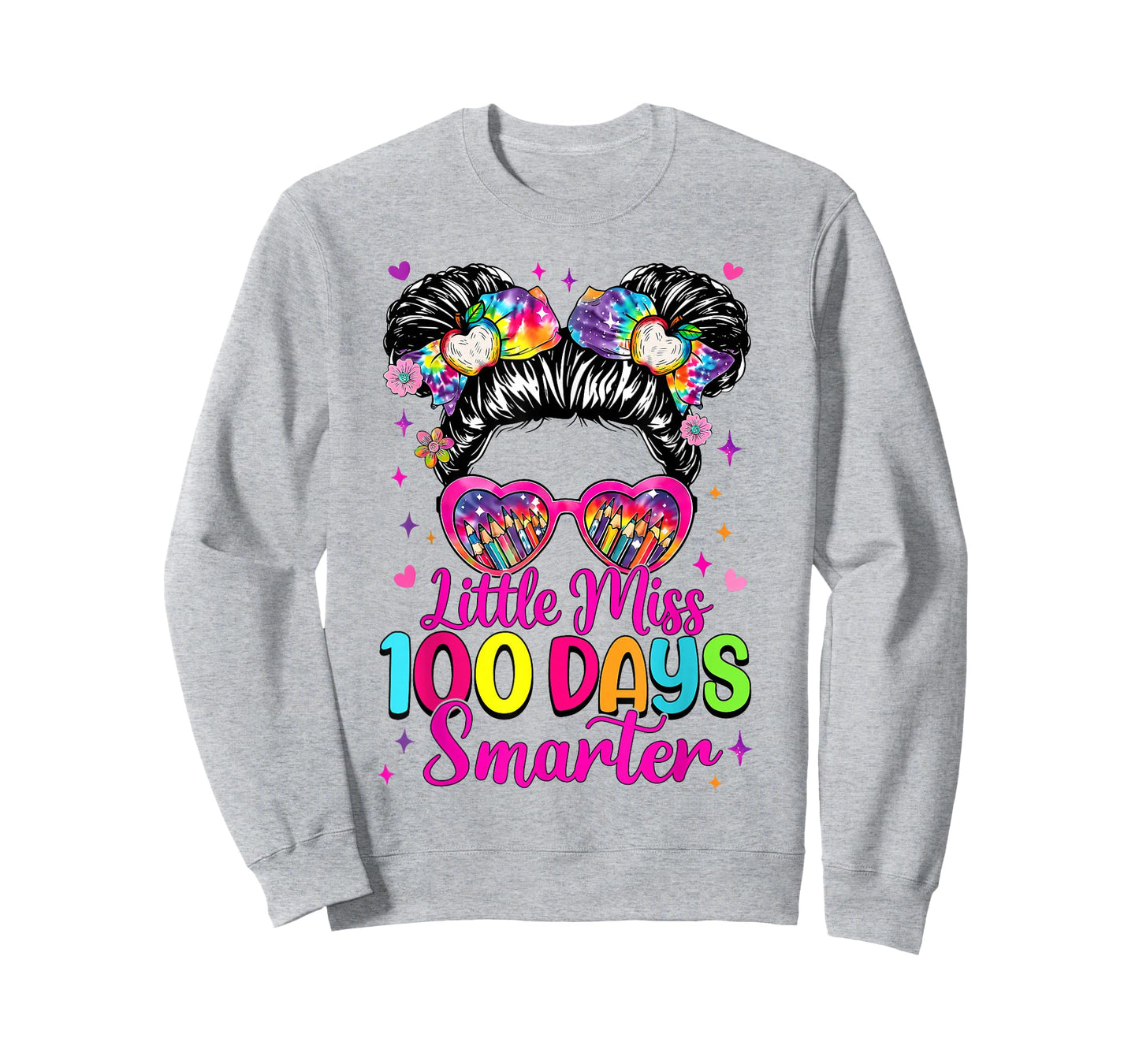 Little Miss 100 Days Smarter 100 Days of School Girls Kids T-Shirt