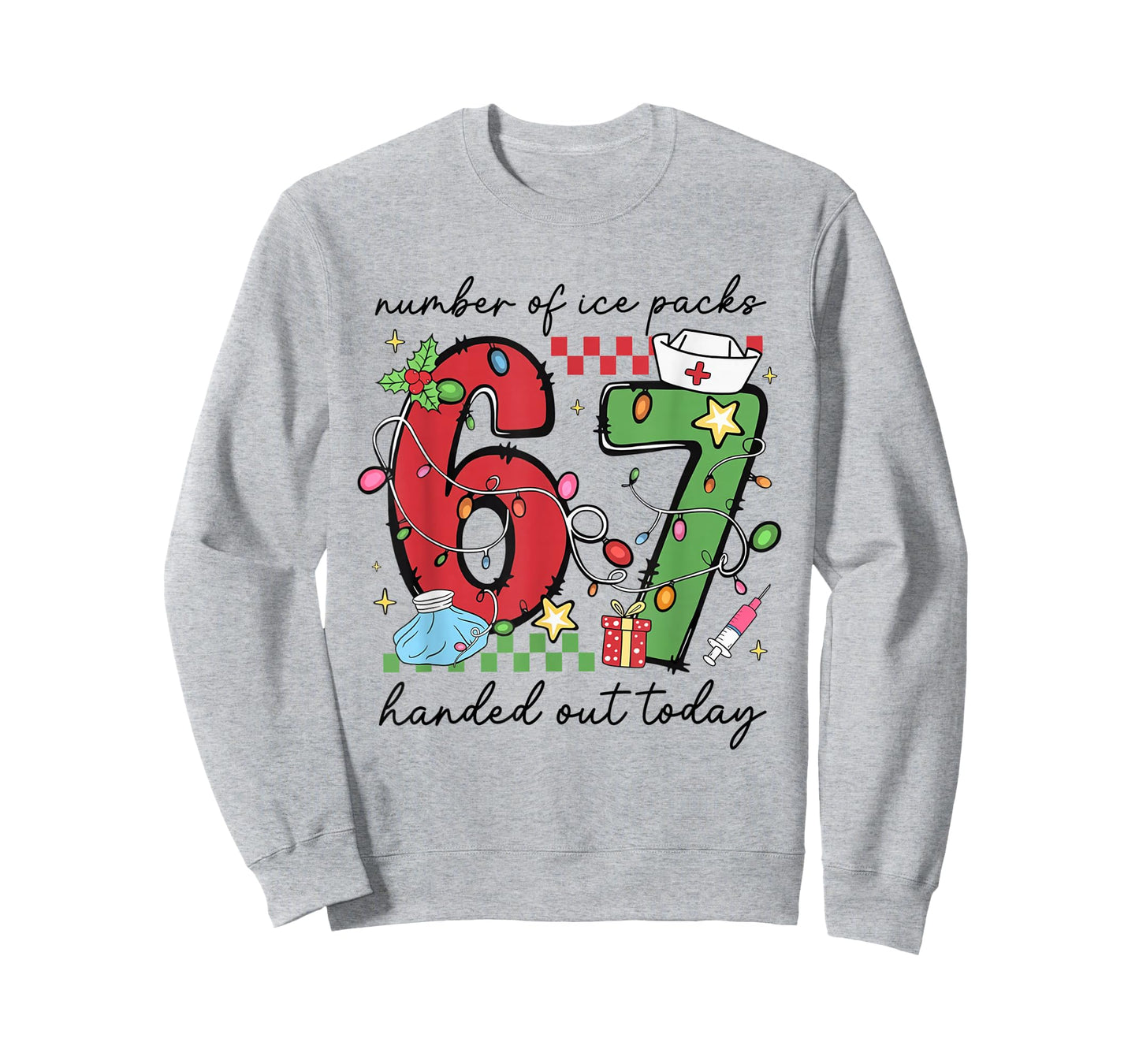 Funny 67 School Nurse Christmas Six Seven School Nursing T-Shirt