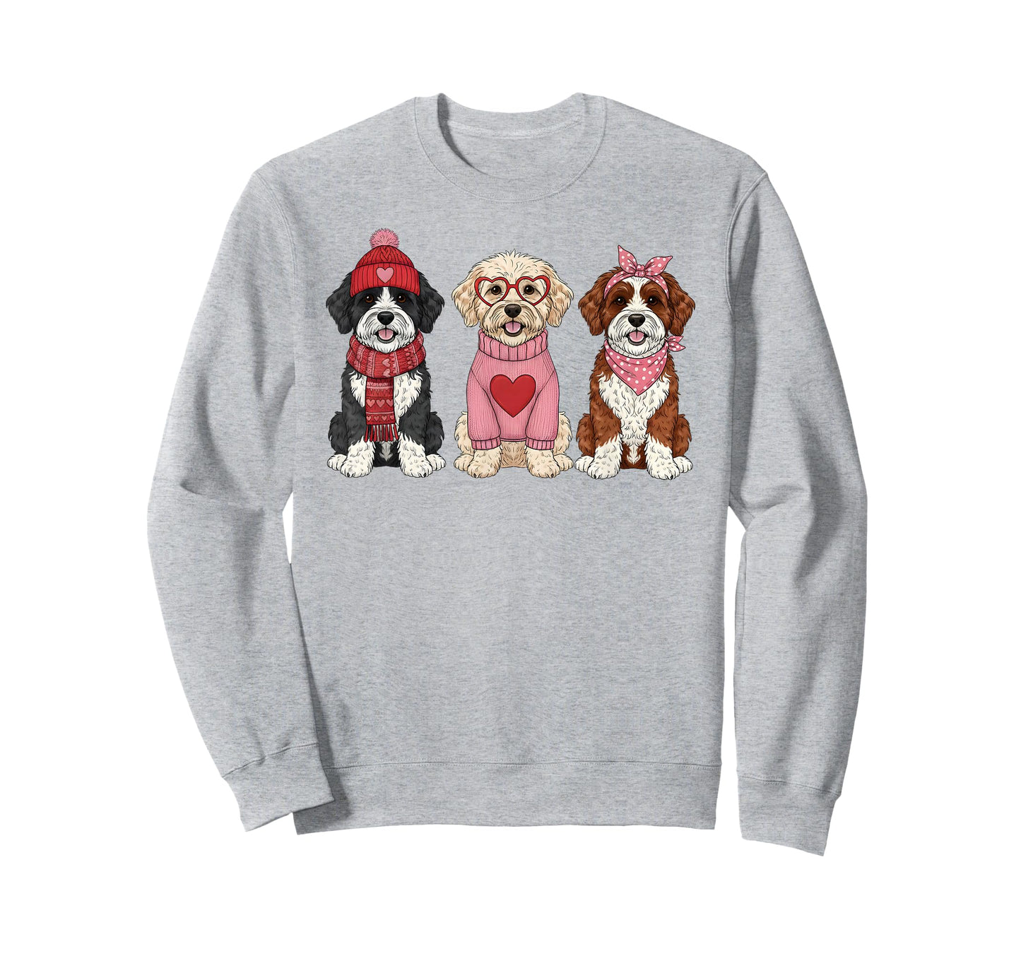 Cute Aussiedoodle Valentine Doodle Dog T-Shirt