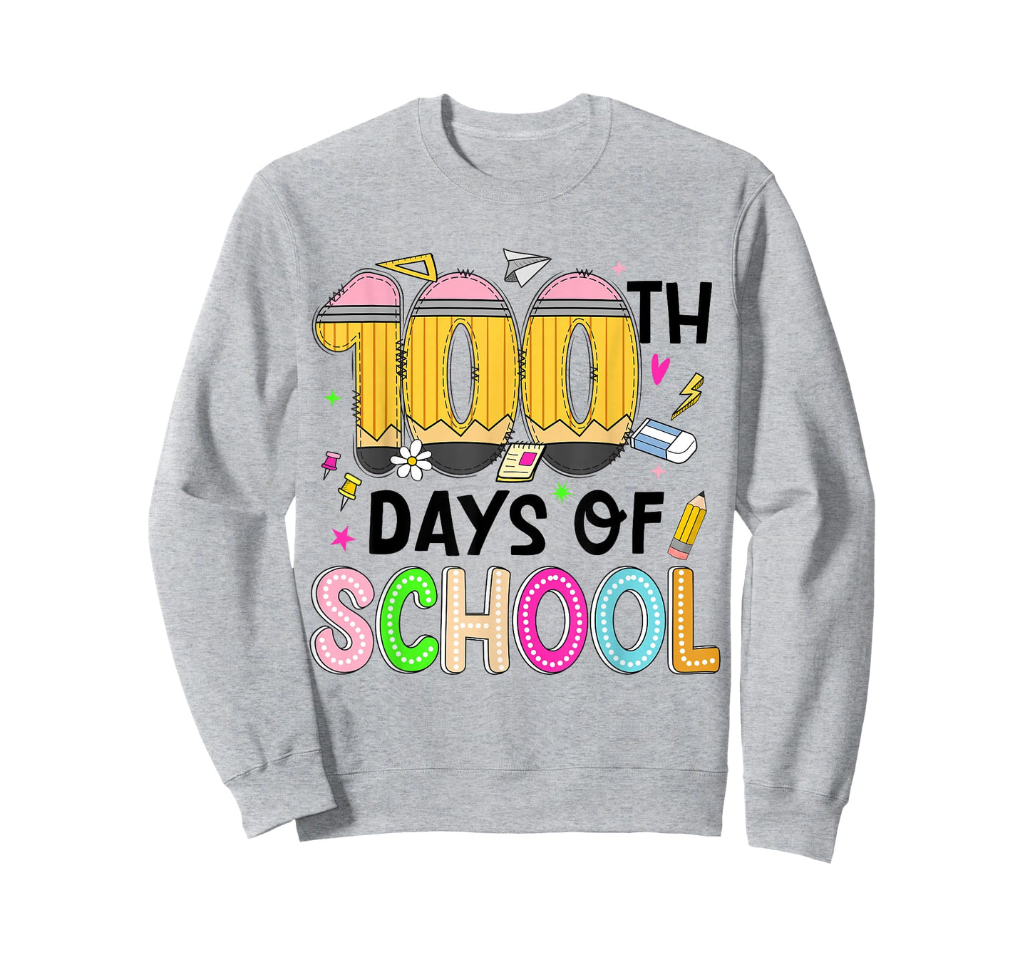 Kids 100 Days of School Pencil 100th Day of School Teachers T-Shirt