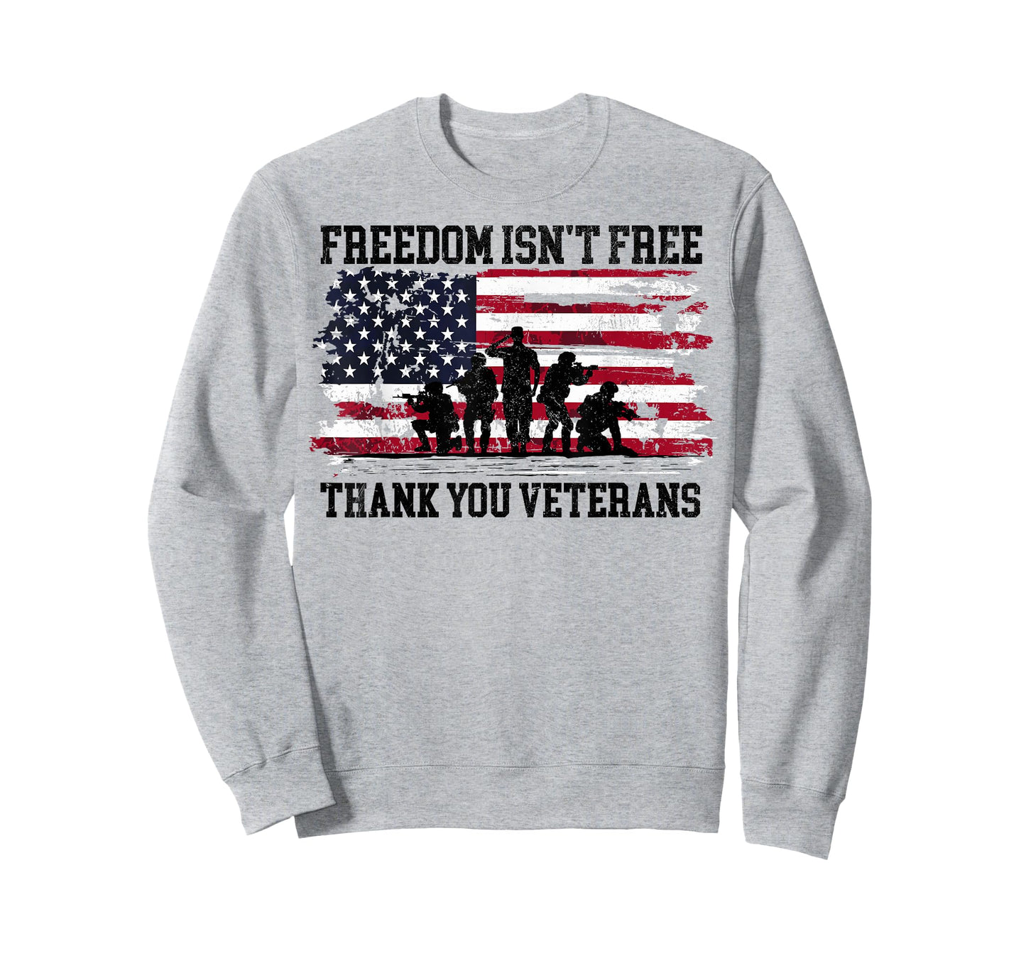 Freedom Isn't Free Thank You Veterans Day Military USA Flag T-Shirt