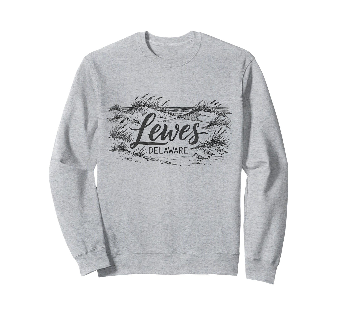 Lewes Delaware Sketch Art Design T-Shirt