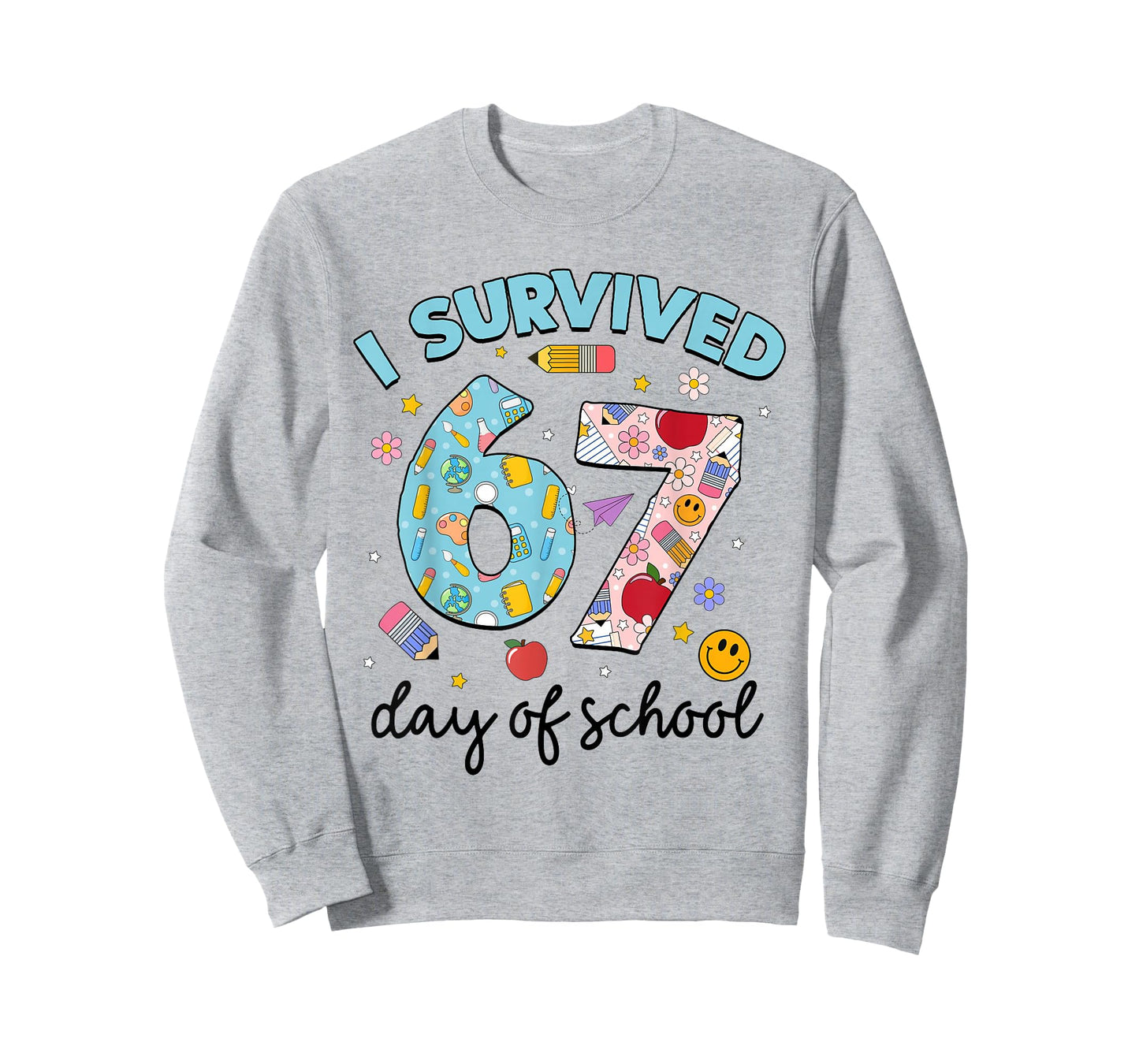 I Survived 67 Days of School Funny Meme Teacher Student T-Shirt