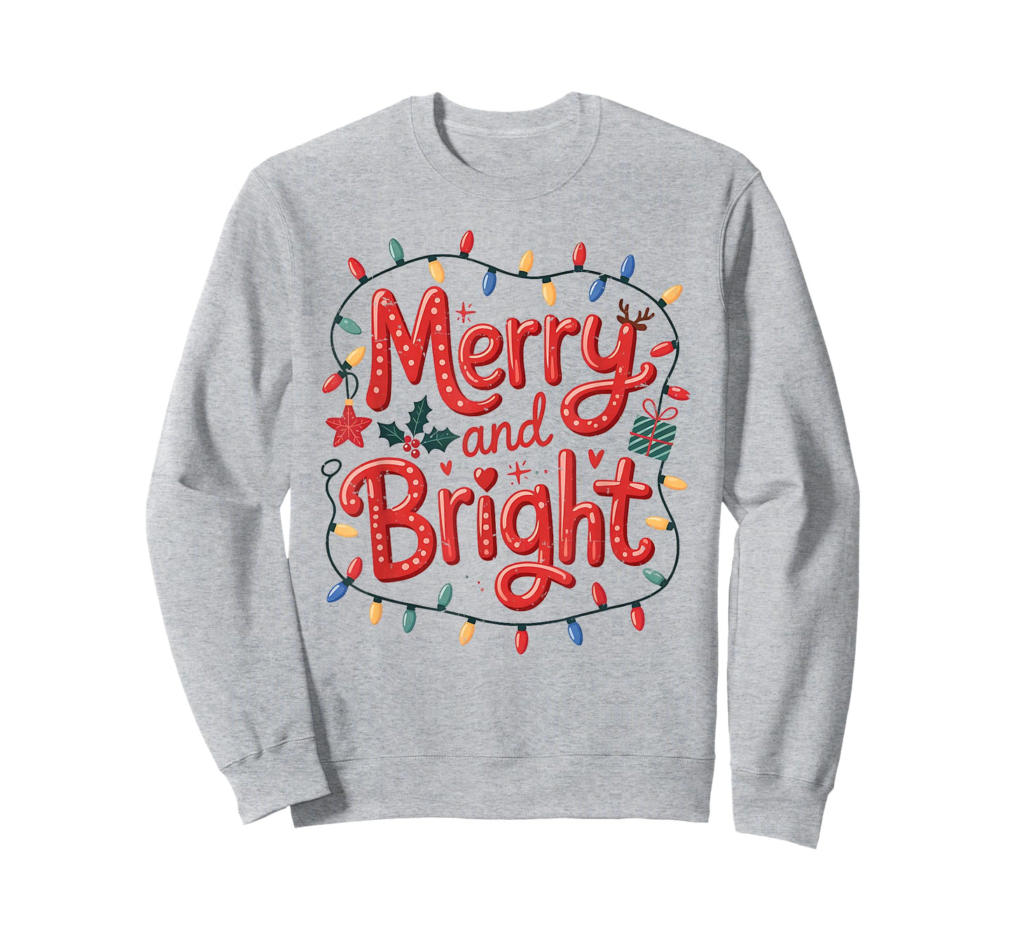 Merry & Bright Moody & Uptight Matching Couples Christmas T-Shirt