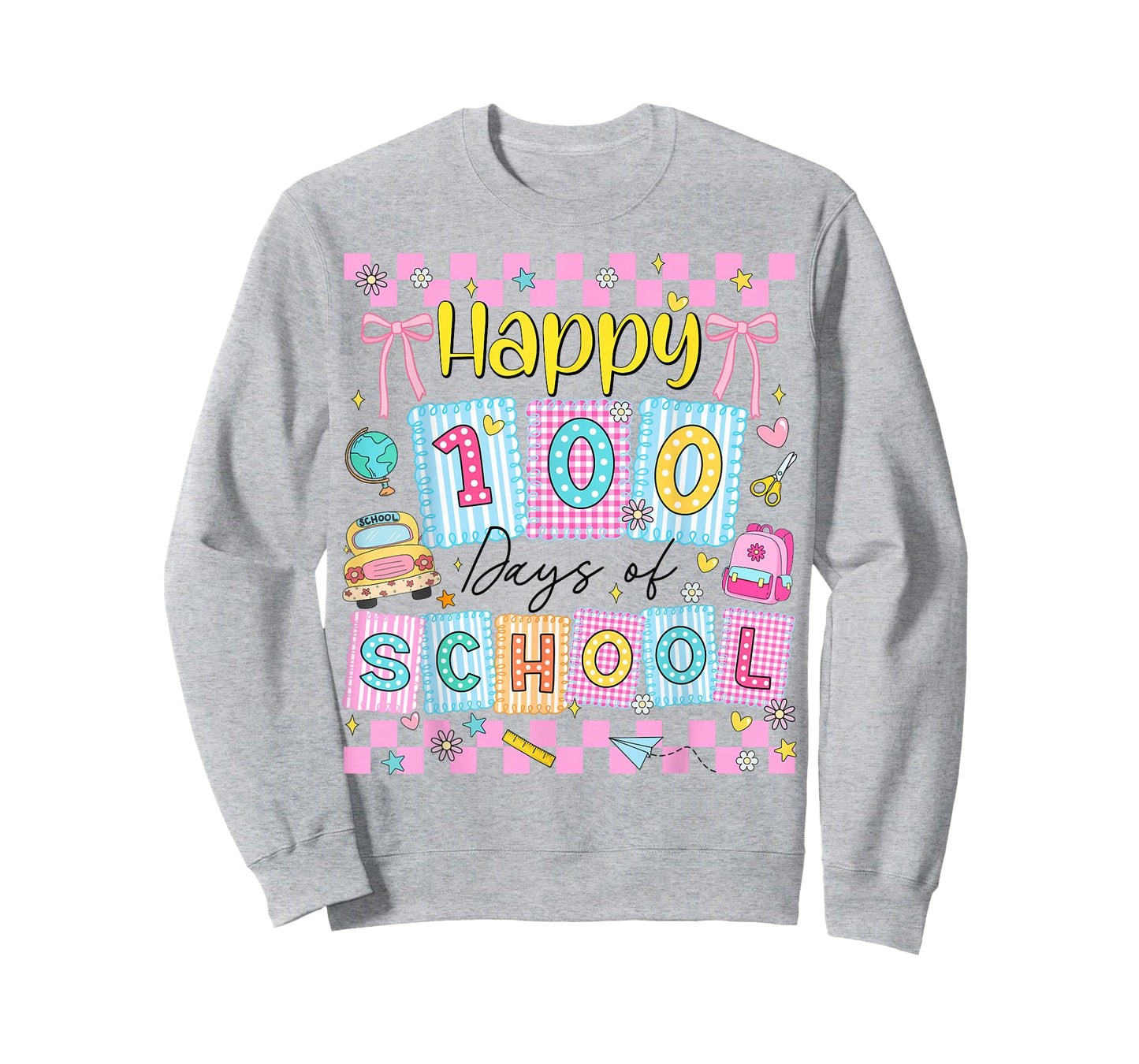 Happy 100 Days of School Coquette 100th Day of School Girls T-Shirt