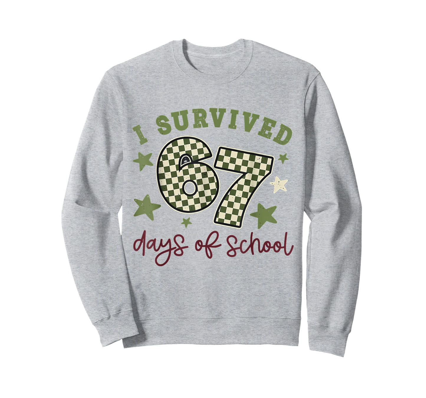 I Survived 67 Days of School Teachers Students Six Seven 90s T-Shirt