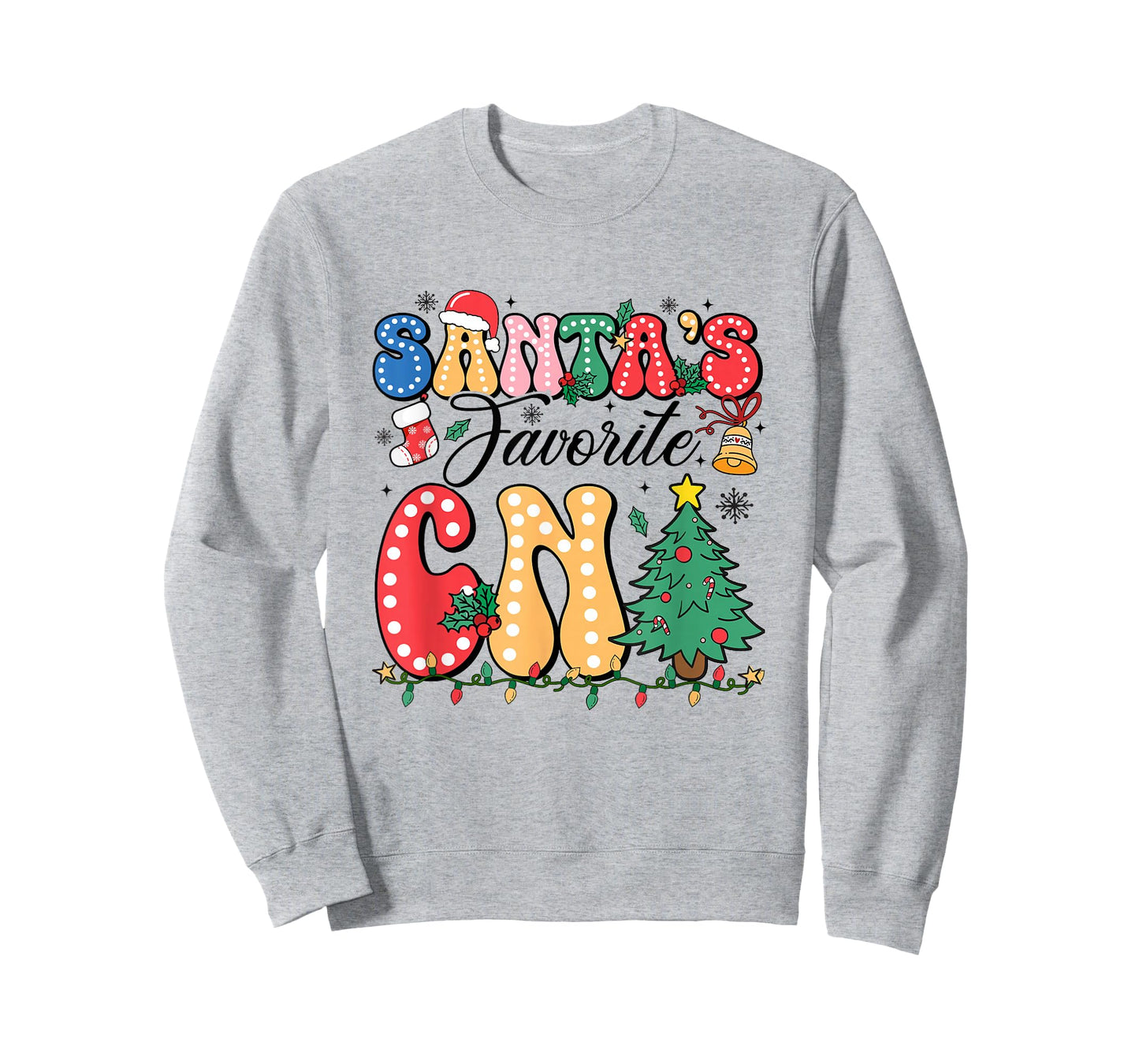 Funny Santa's Favorite CNA Christmas Nursing Xmas T-Shirt